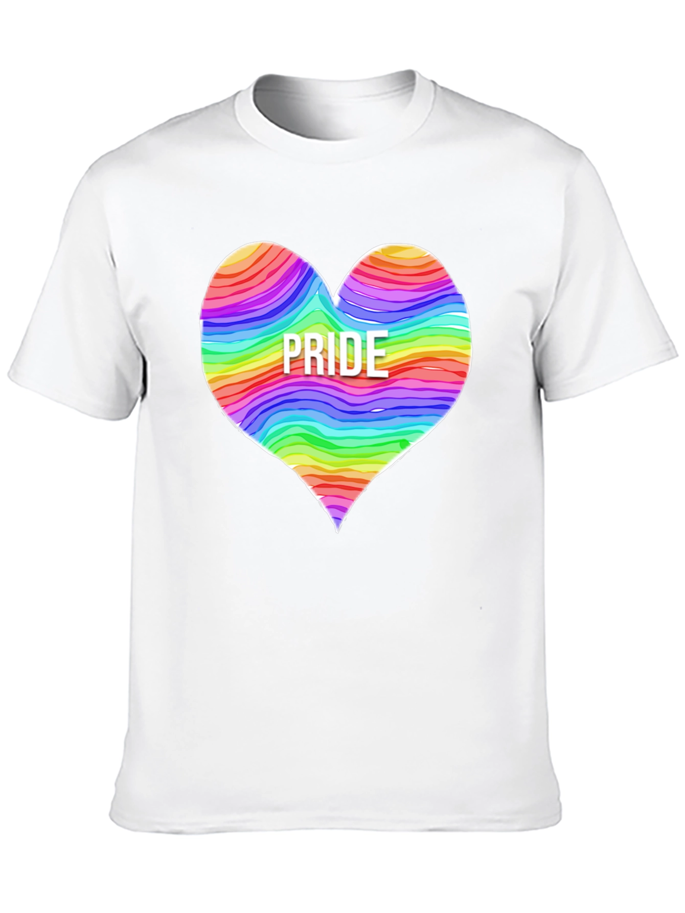 Pride Heart Graphic T-Shirt - Black Crew Neck Tee