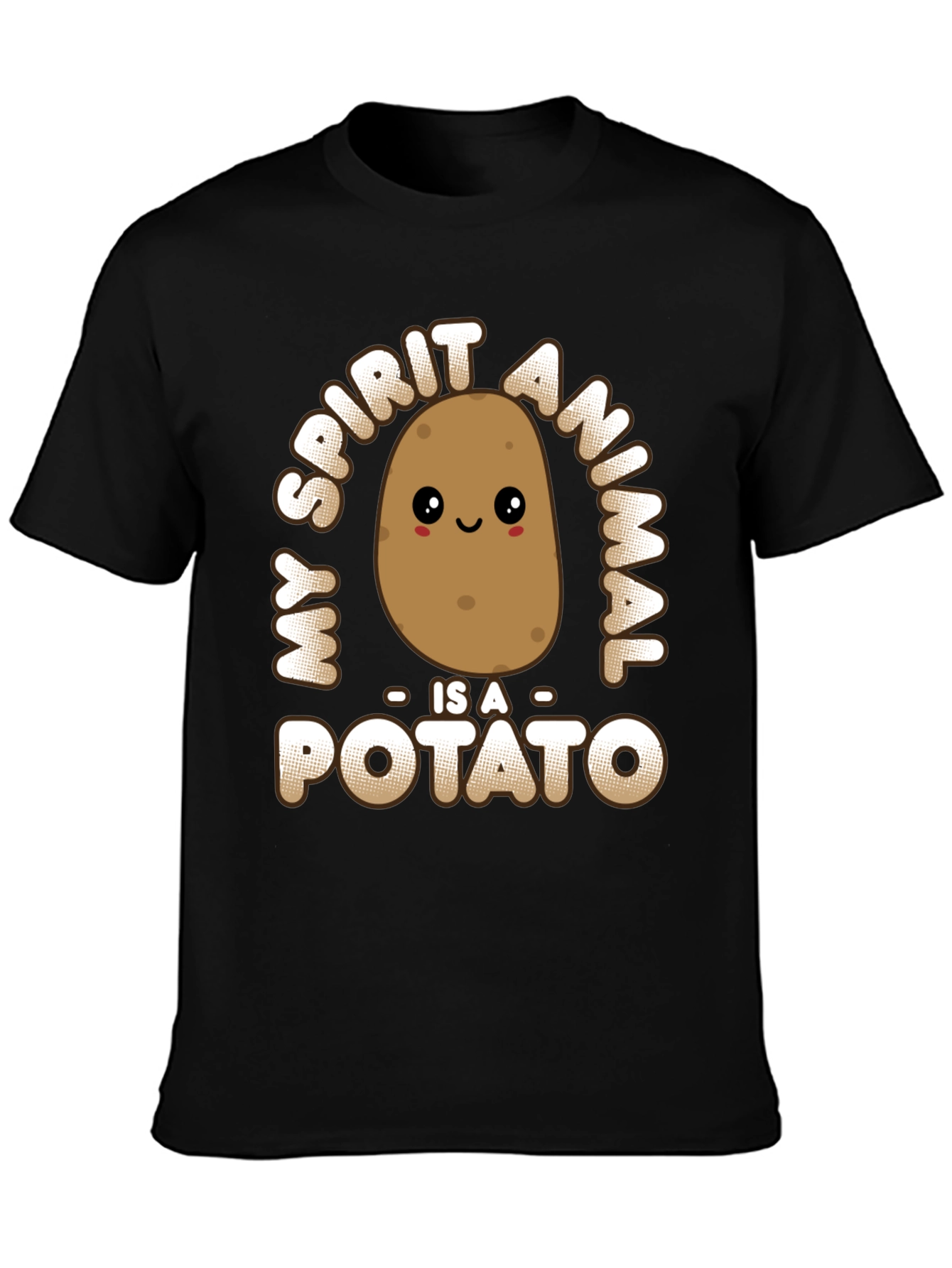 My Spirit Animal Is A Potato Funny Graphic Tee
