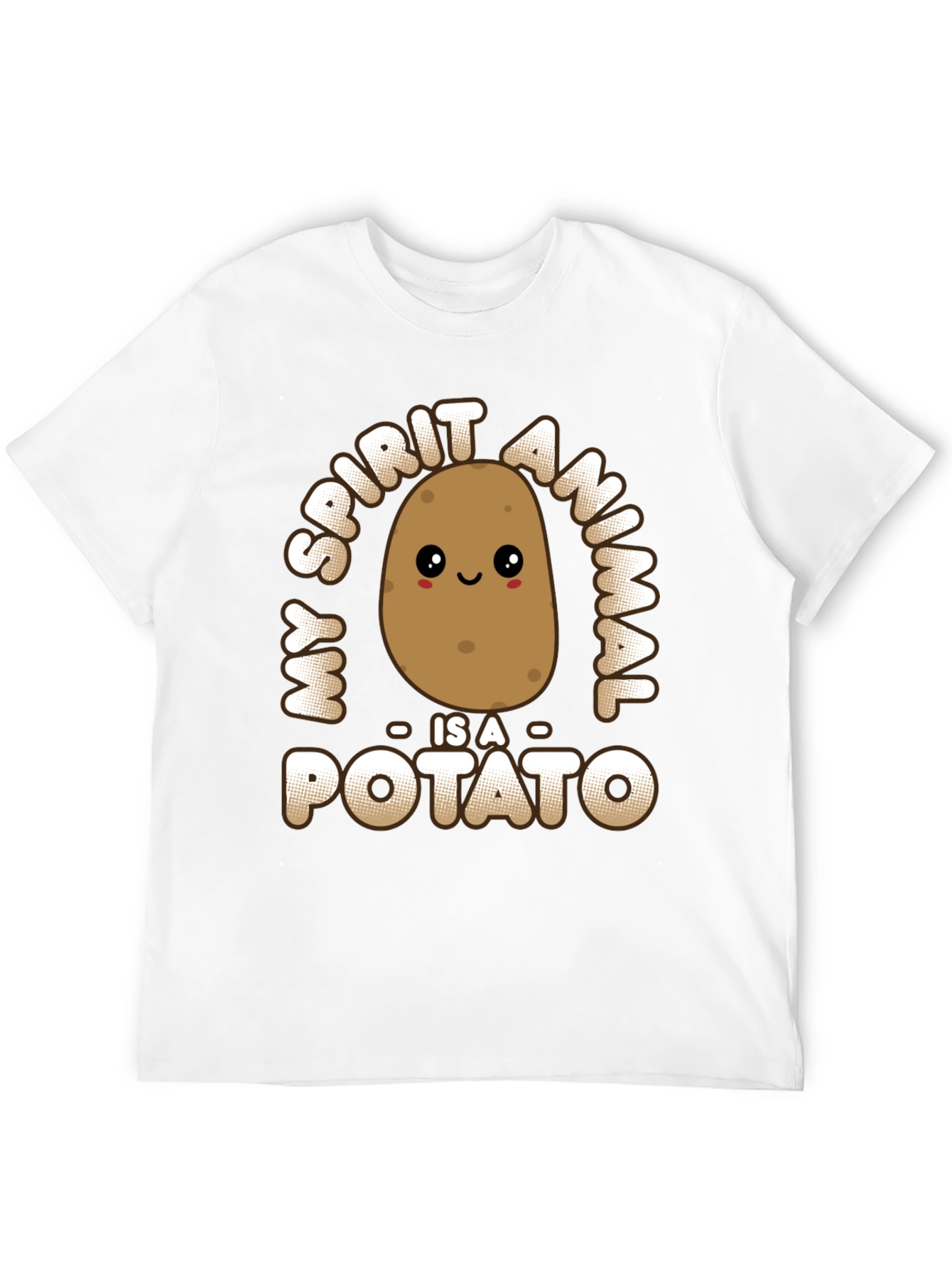 My Spirit Animal Is A Potato Funny Graphic Tee