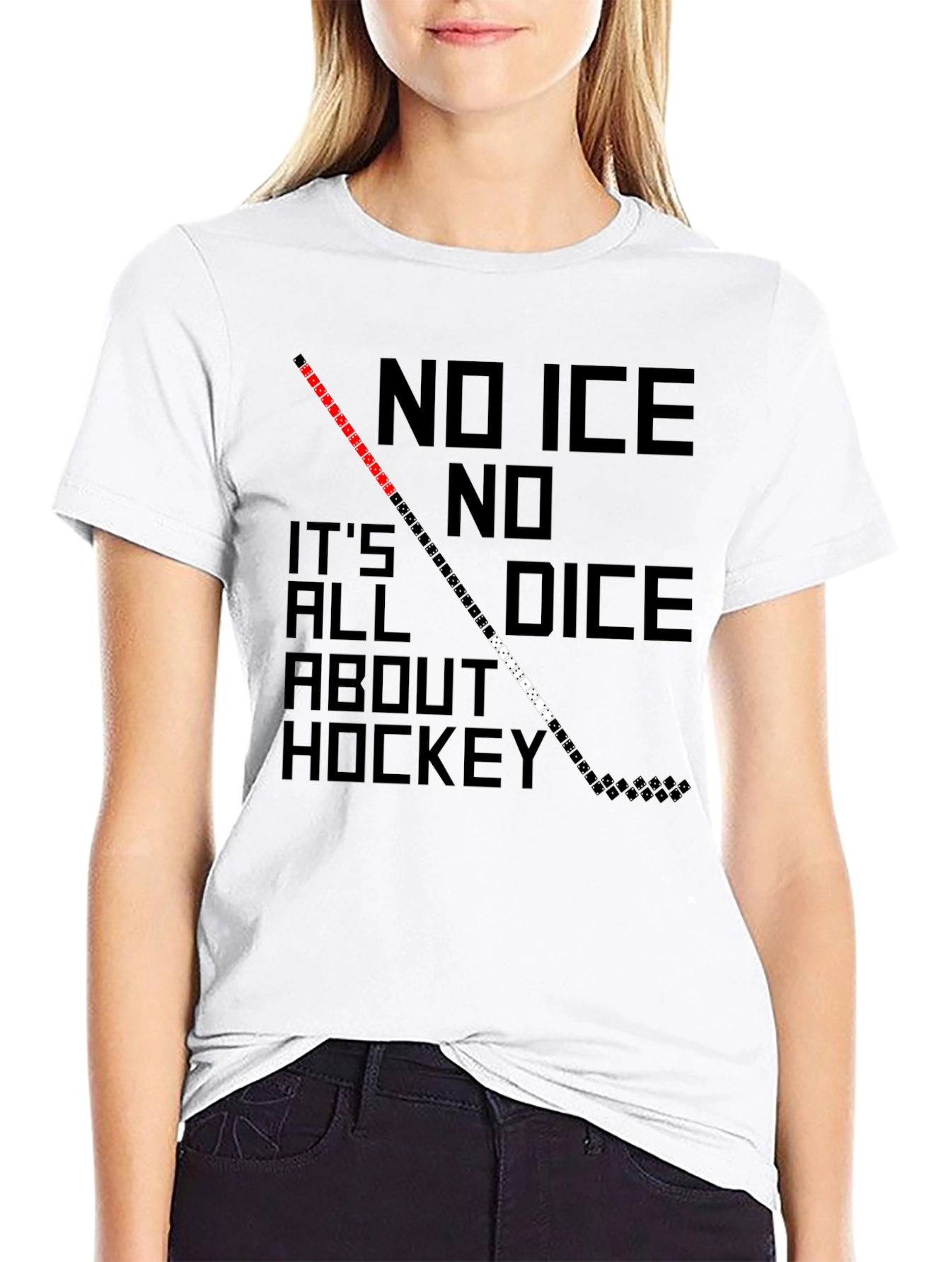 No Ice No Dice Hockey Graphic T-Shirt