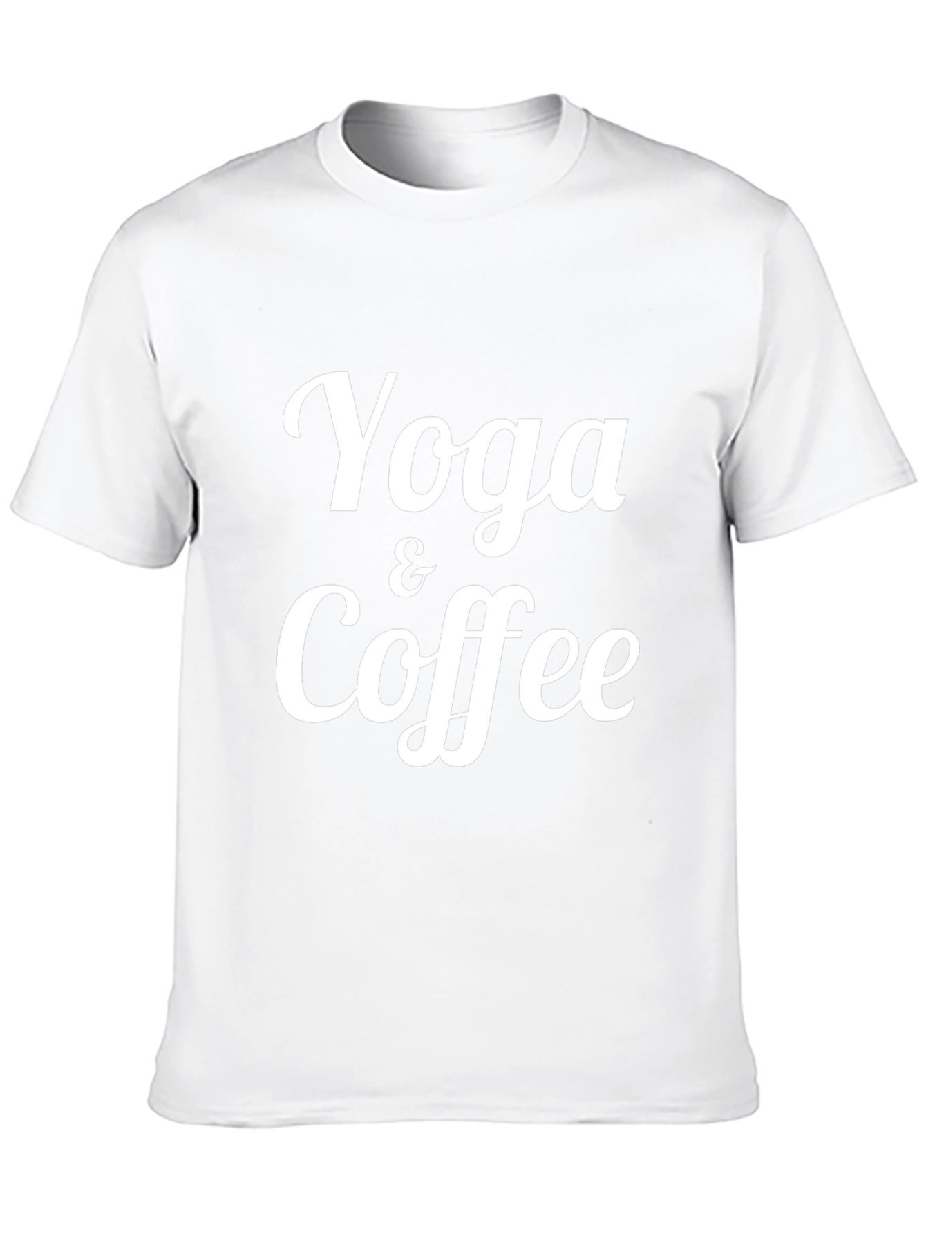 Yoga & Coffee Graphic Tee - Soft Black T-Shirt
