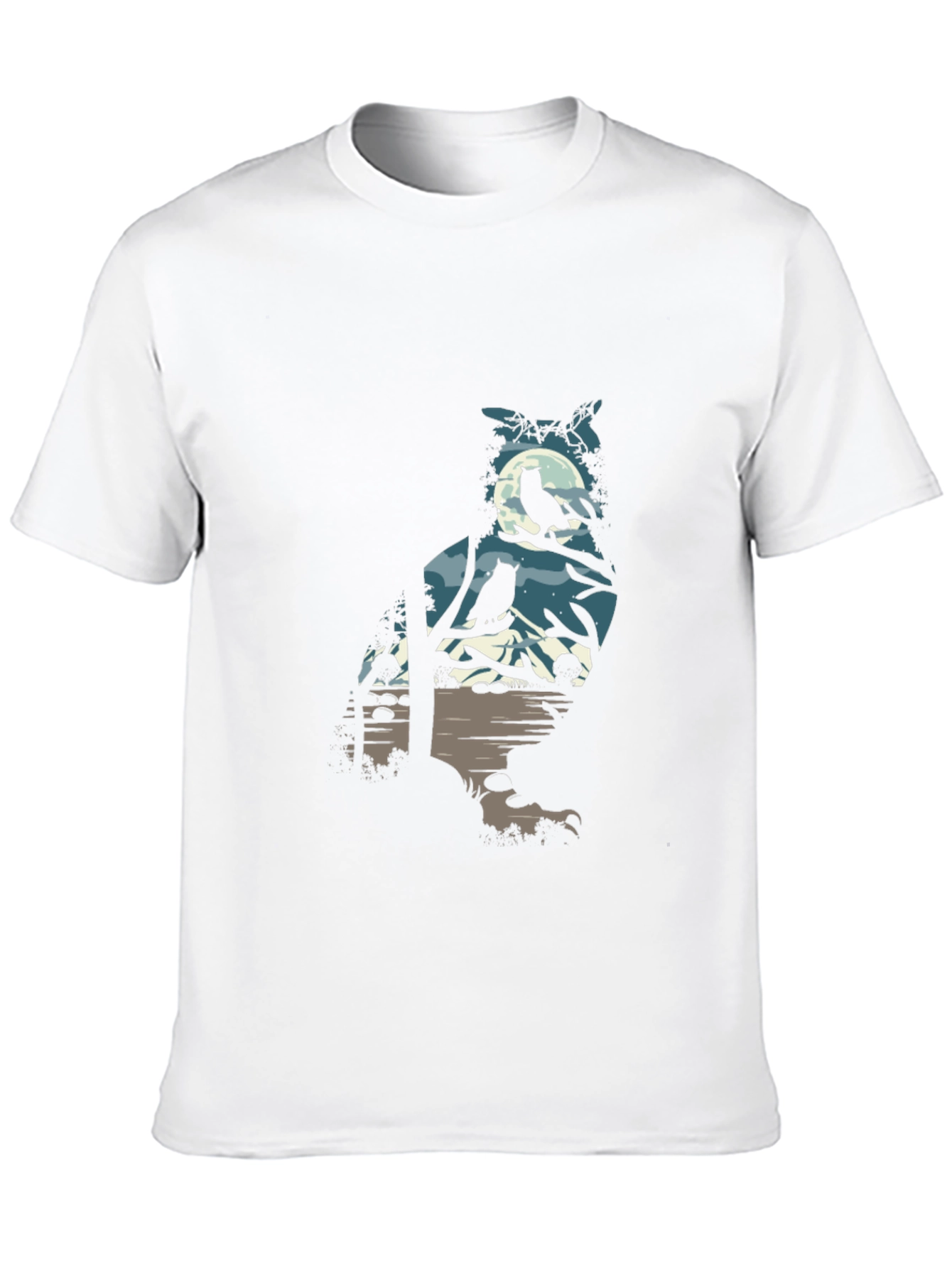 Owl Silhouette Graphic Print Tee