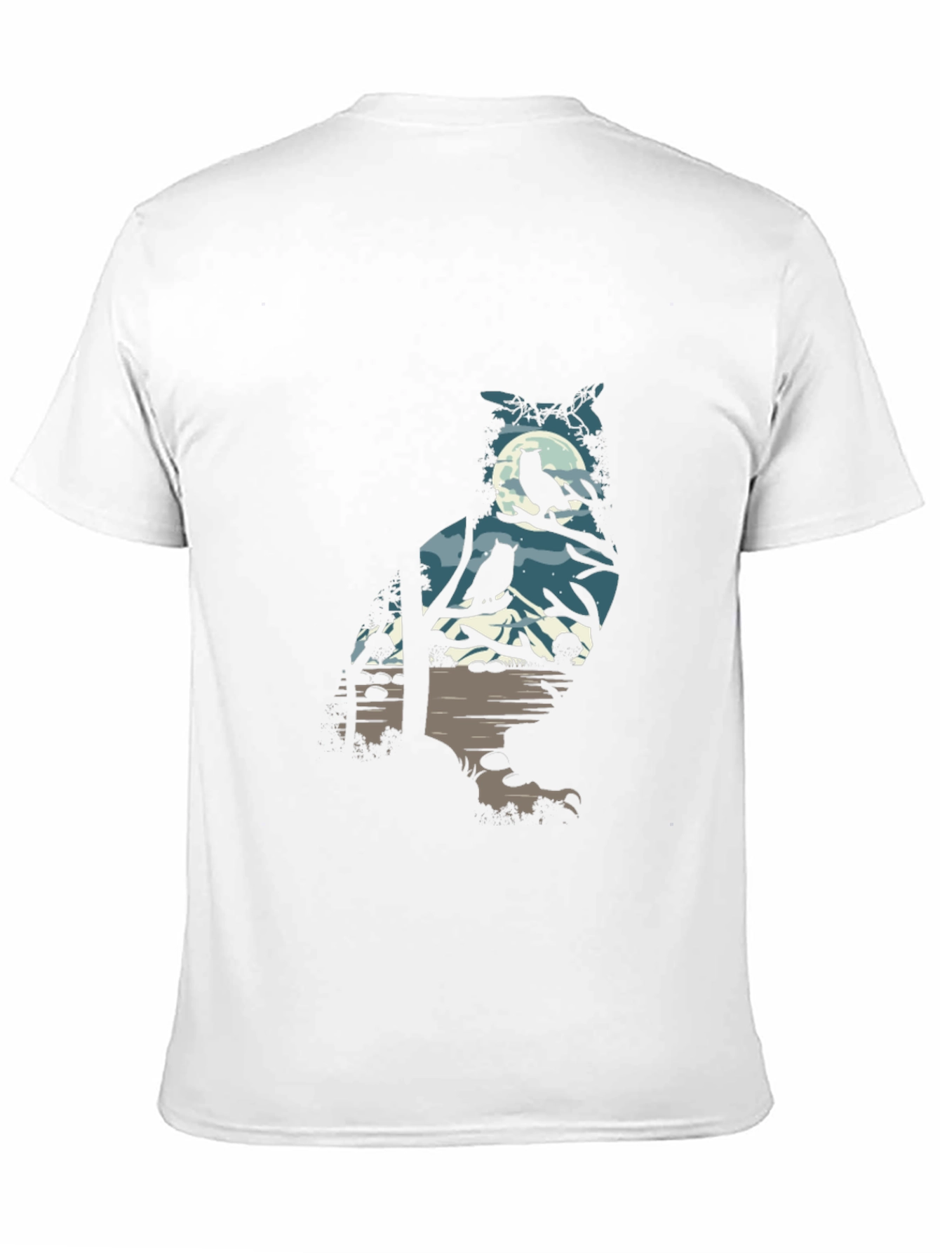 Owl Silhouette Graphic Print Tee