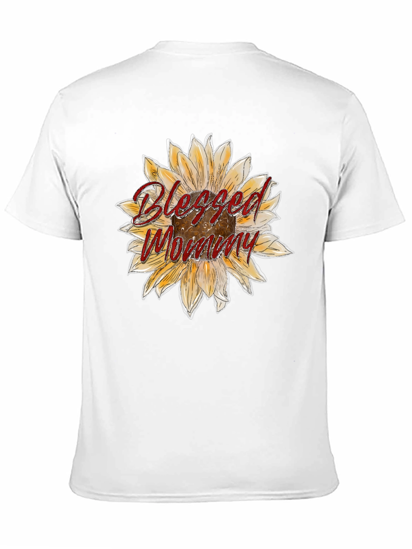Blessed Mommy Sunflower Graphic T-Shirt