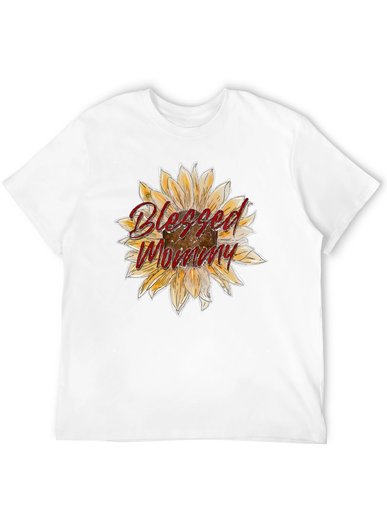 Blessed Mommy Sunflower Graphic T-Shirt