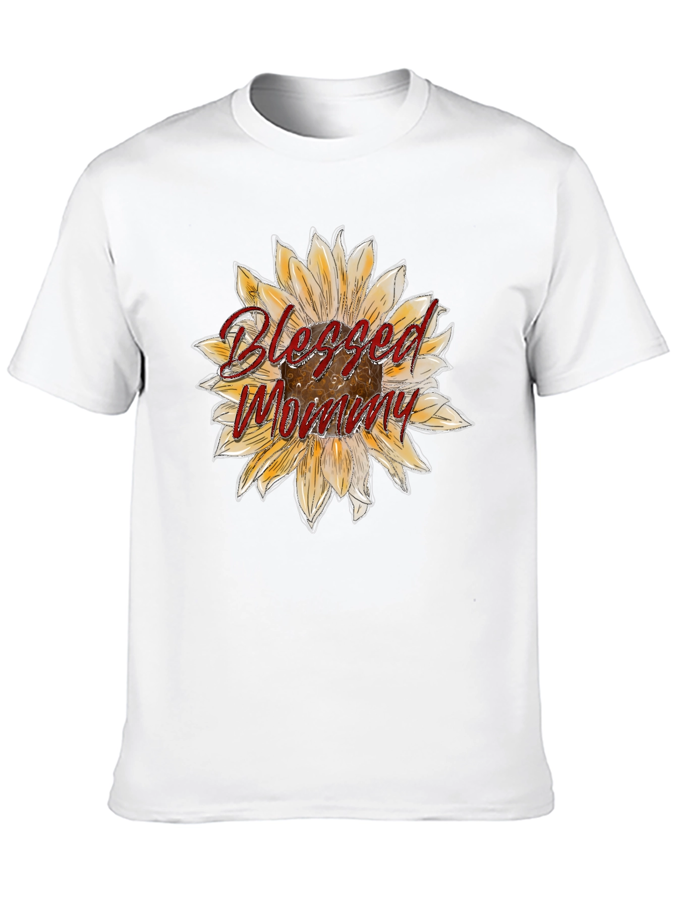 Blessed Mommy Sunflower Graphic T-Shirt