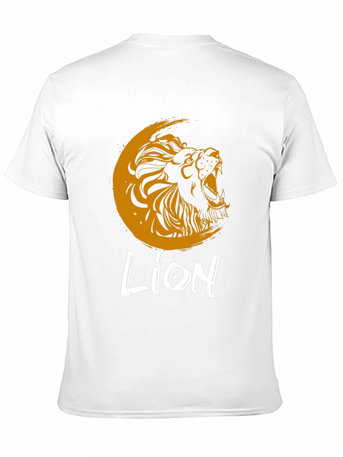 Lion Graphic Print Crew Neck T-Shirt