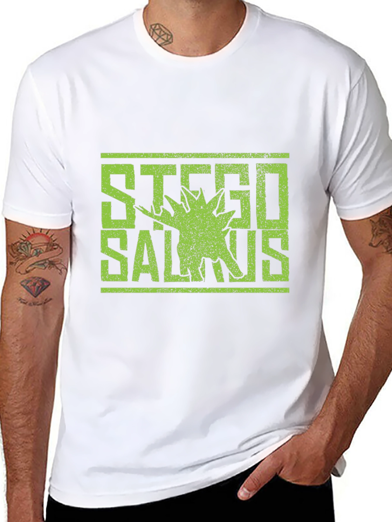 Stegosaurus Graphic Tee - Dinosaur Lovers T-Shirt