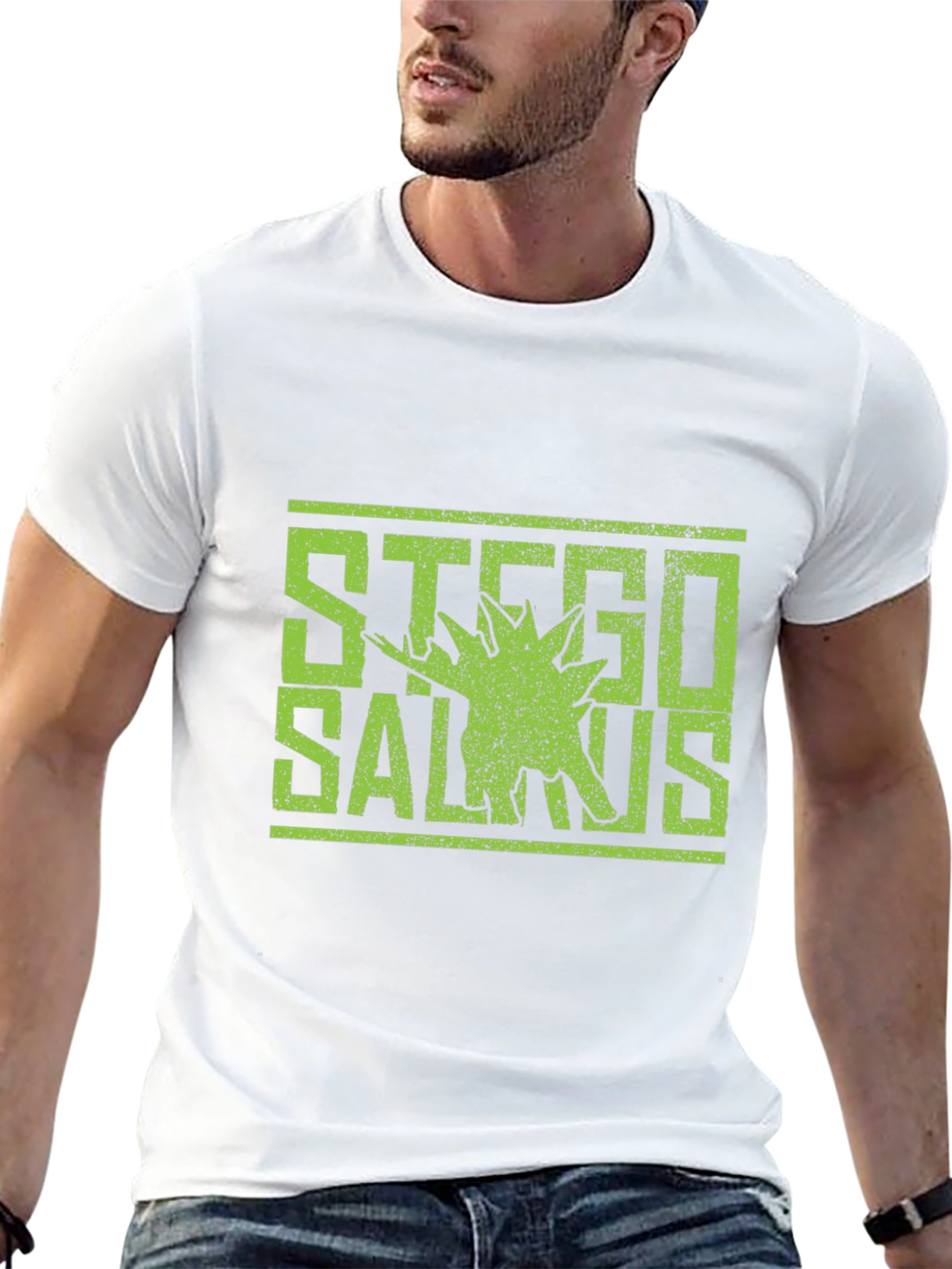 Stegosaurus Graphic Tee - Dinosaur Lovers T-Shirt