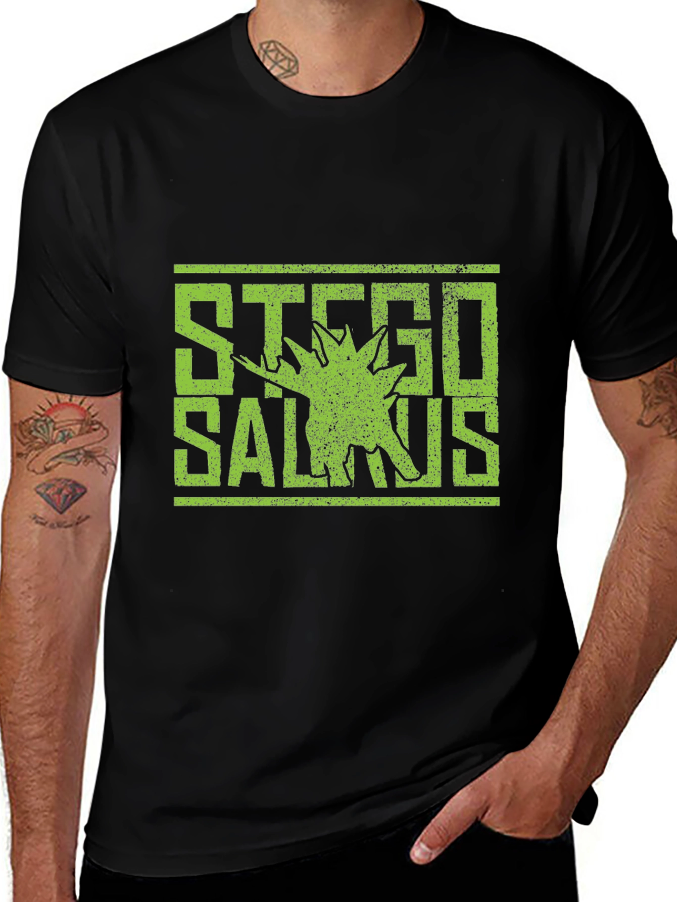 Stegosaurus Graphic Tee - Dinosaur Lovers T-Shirt