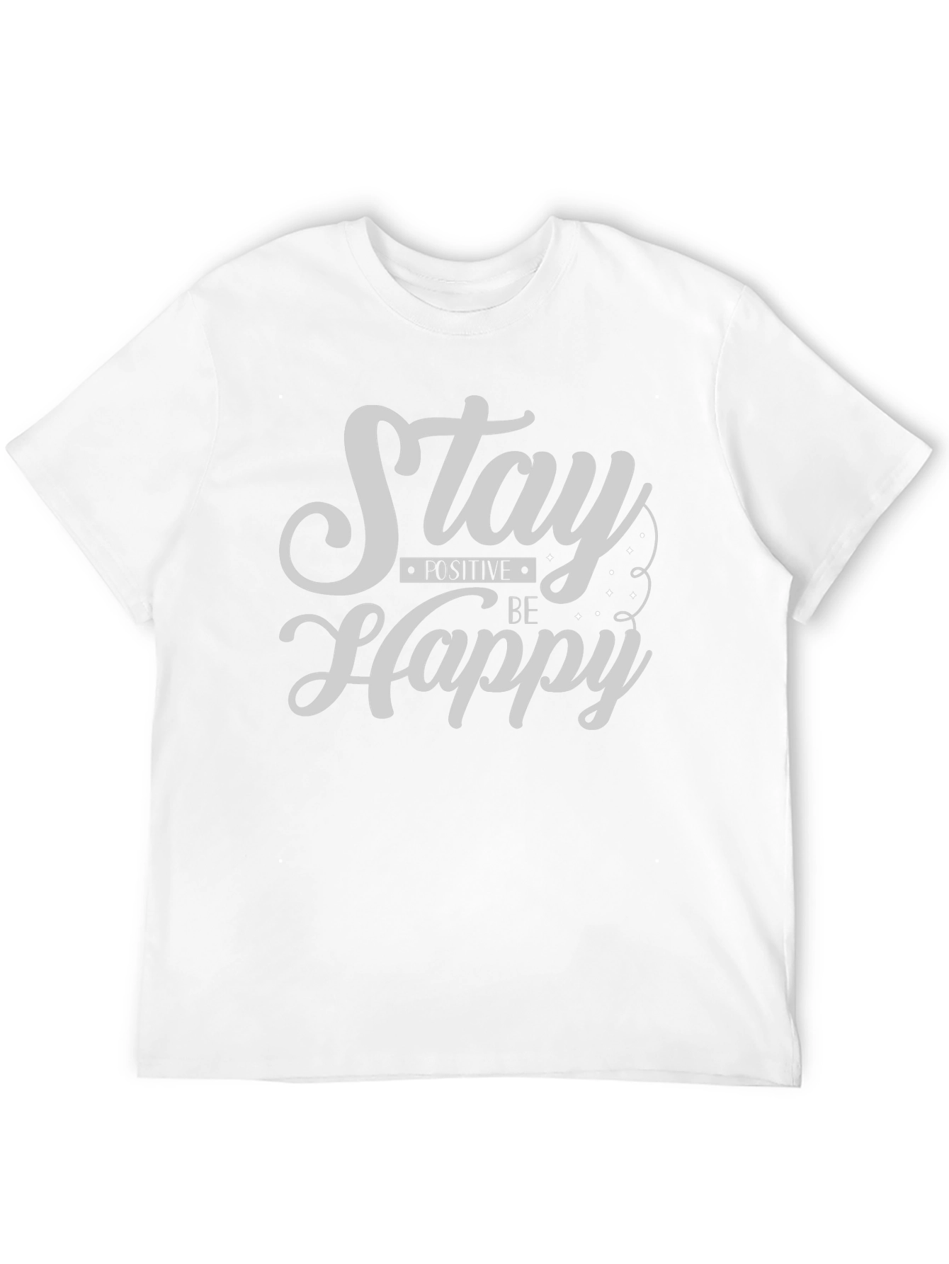 Stay Positive Be Happy Graphic Tee - Black