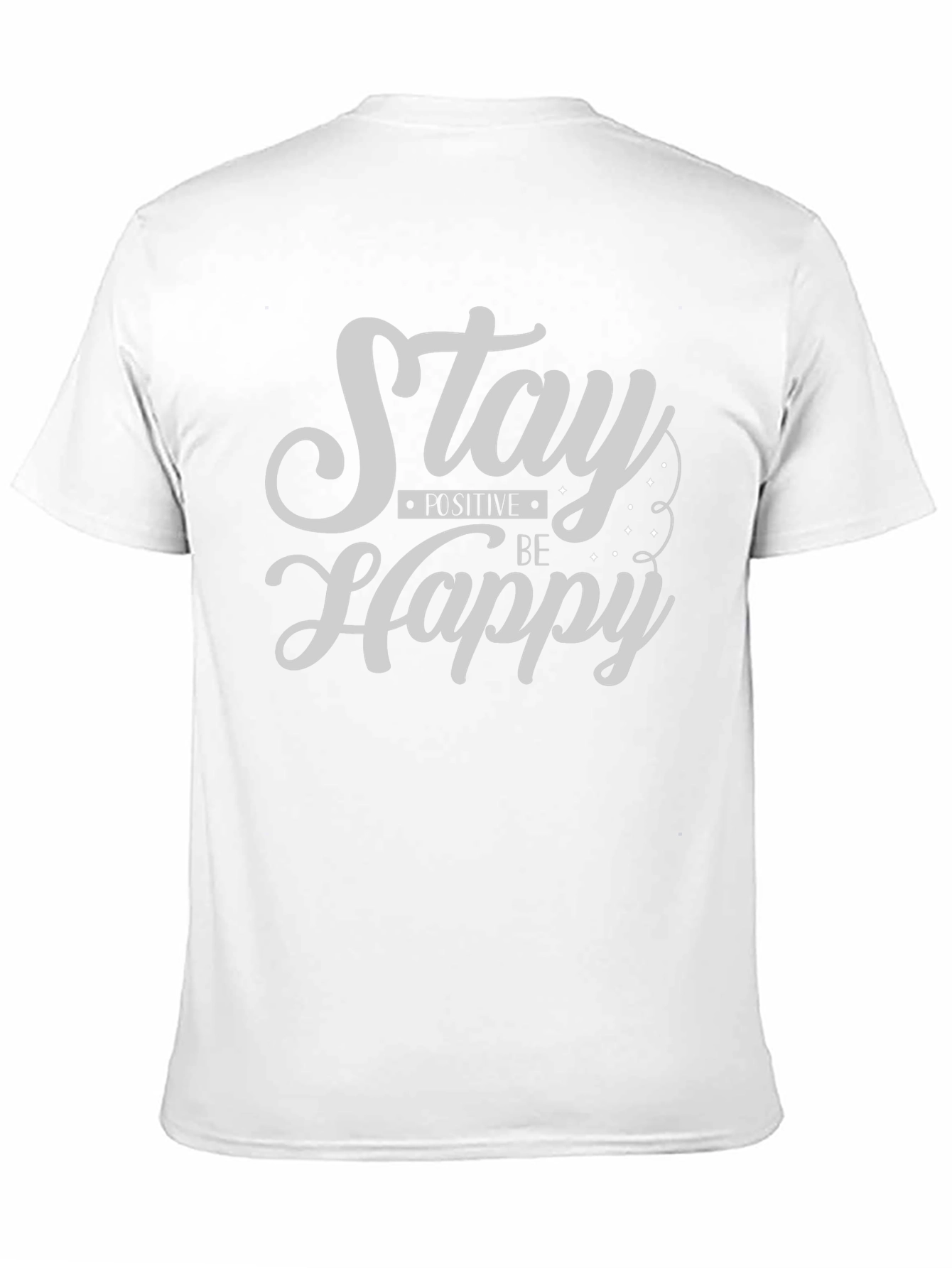Stay Positive Be Happy Graphic Tee - Black