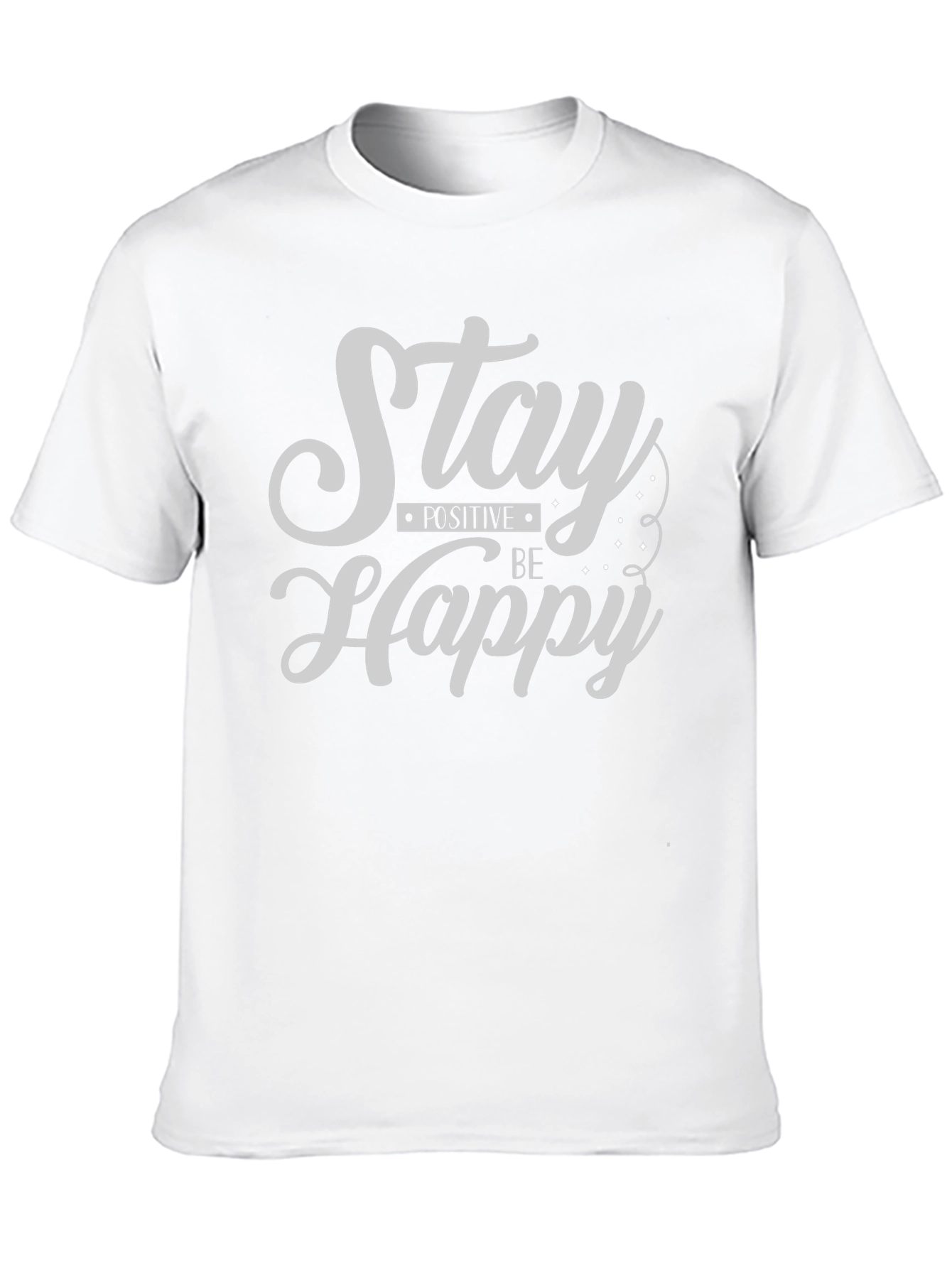 Stay Positive Be Happy Graphic Tee - Black
