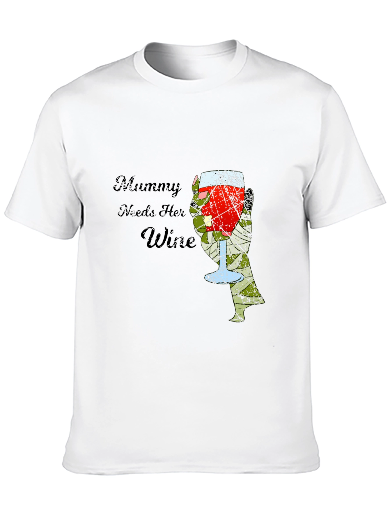 Mummy Needs Wine Graphic T-Shirt - Black