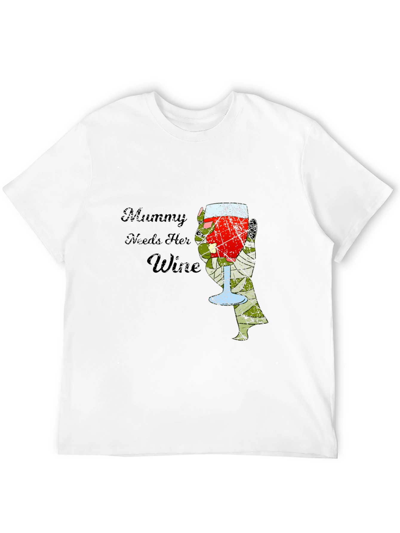 Mummy Needs Wine Graphic T-Shirt - Black