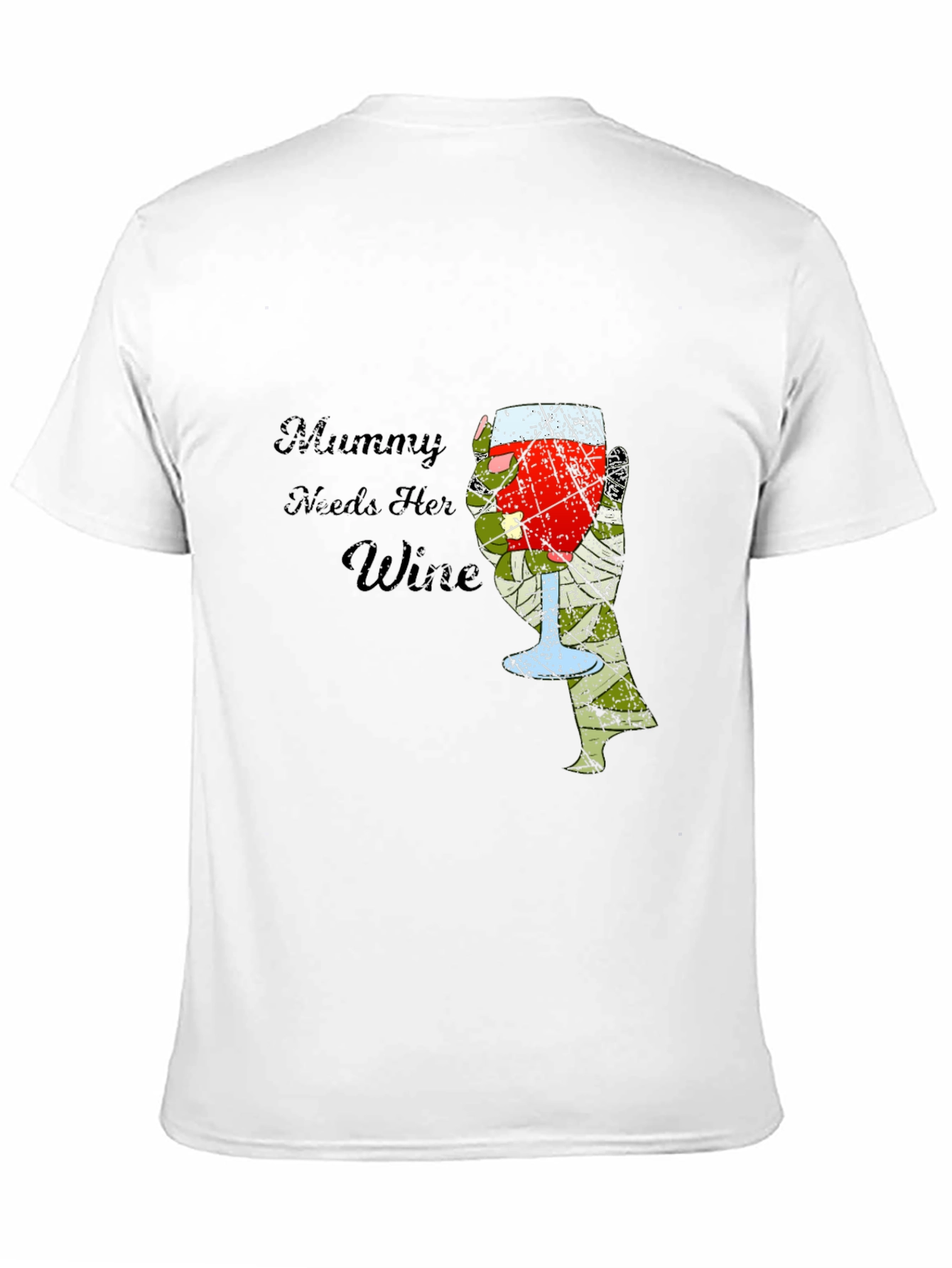 Mummy Needs Wine Graphic T-Shirt - Black
