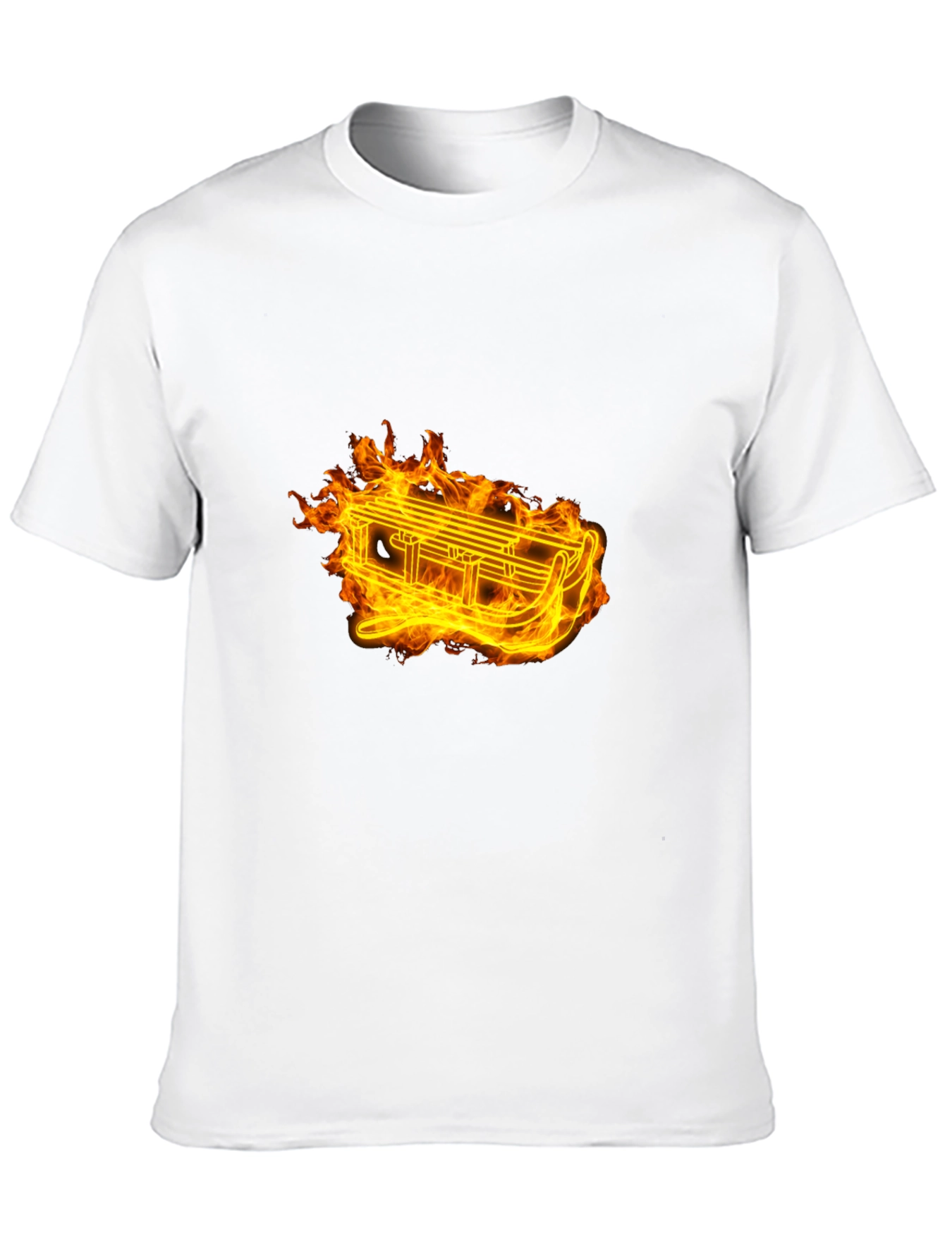 Fiery Sled Graphic Tee - Black Cotton Comfort