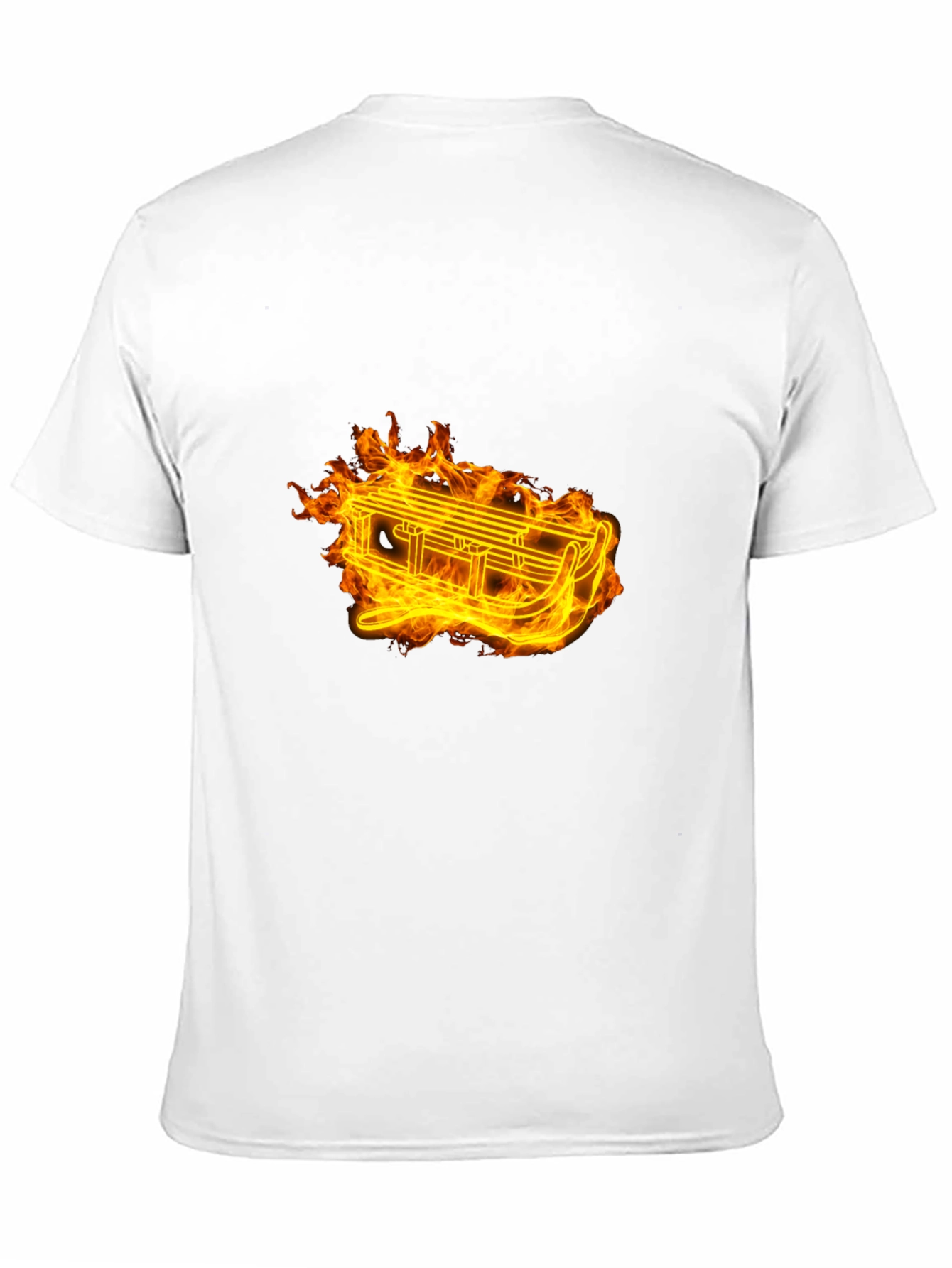 Fiery Sled Graphic Tee - Black Cotton Comfort