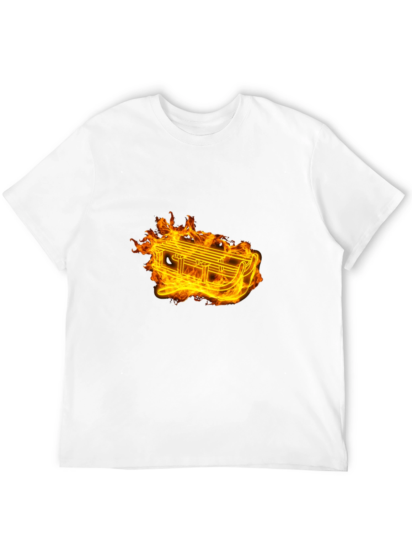 Fiery Sled Graphic Tee - Black Cotton Comfort