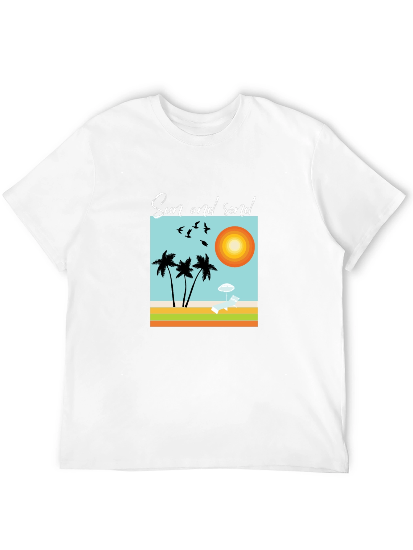 Sun and Send Black Graphic Tee