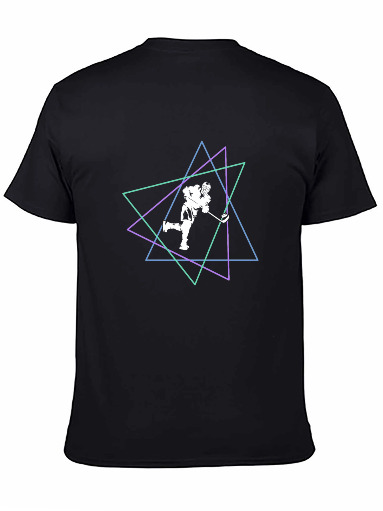 Geometric Hockey Player T-Shirt