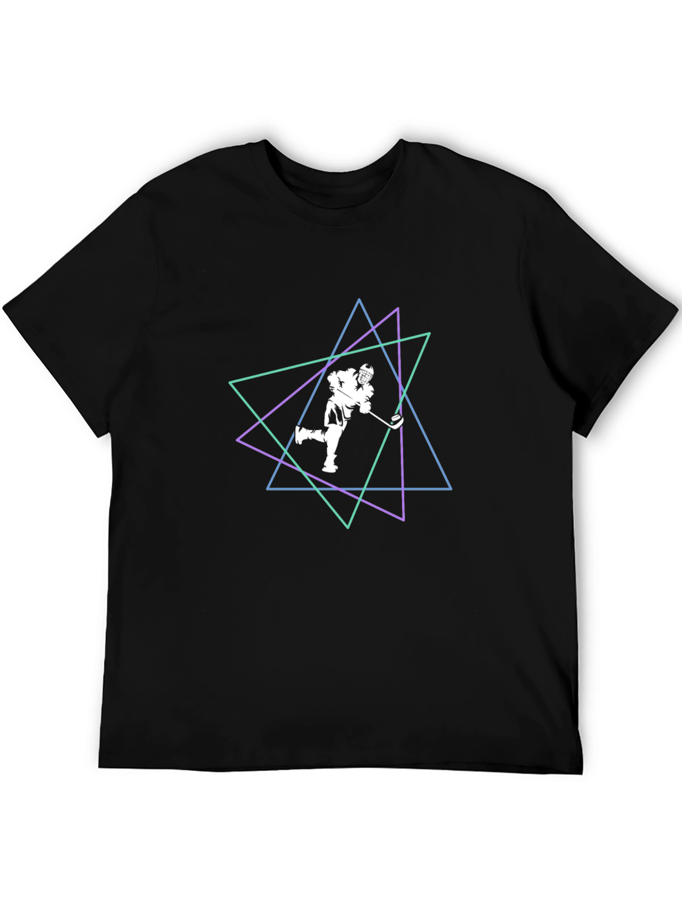 Geometric Hockey Player T-Shirt