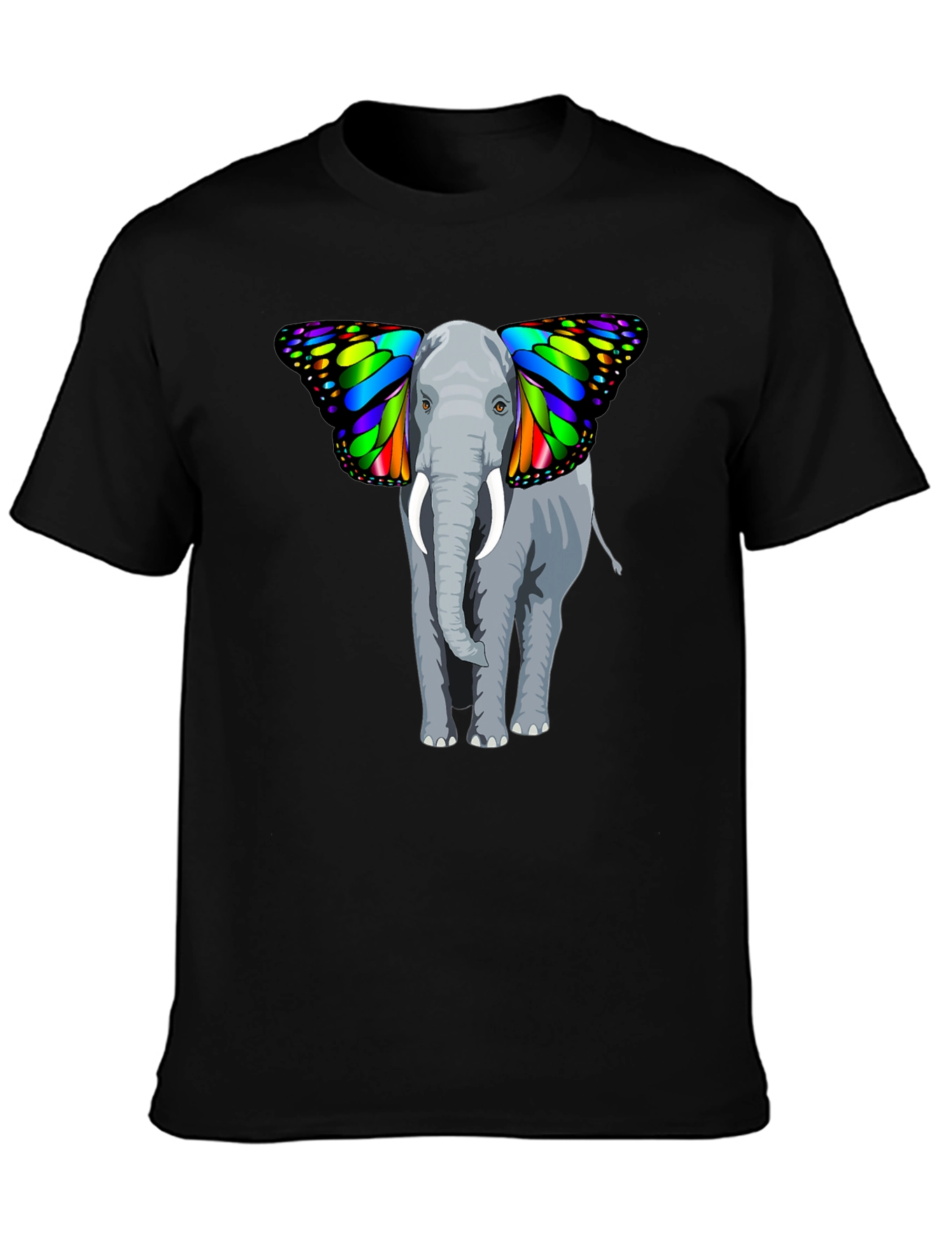 Elephant Butterfly Wings Graphic T-Shirt - Unique Design