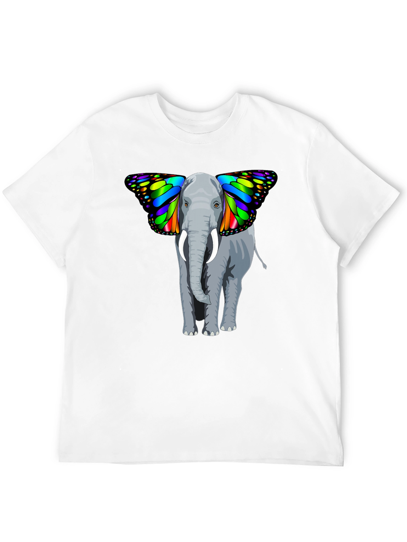 Elephant Butterfly Wings Graphic T-Shirt - Unique Design