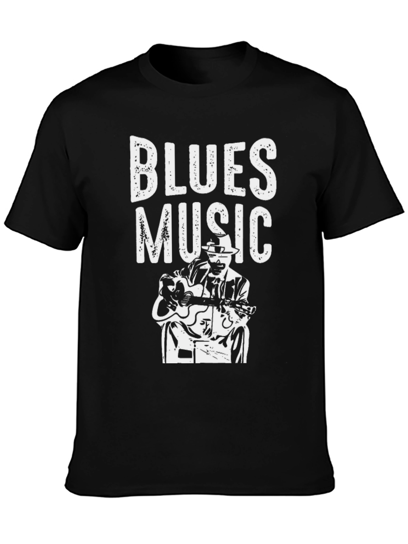 Blues Music Graphic T-Shirt - Black