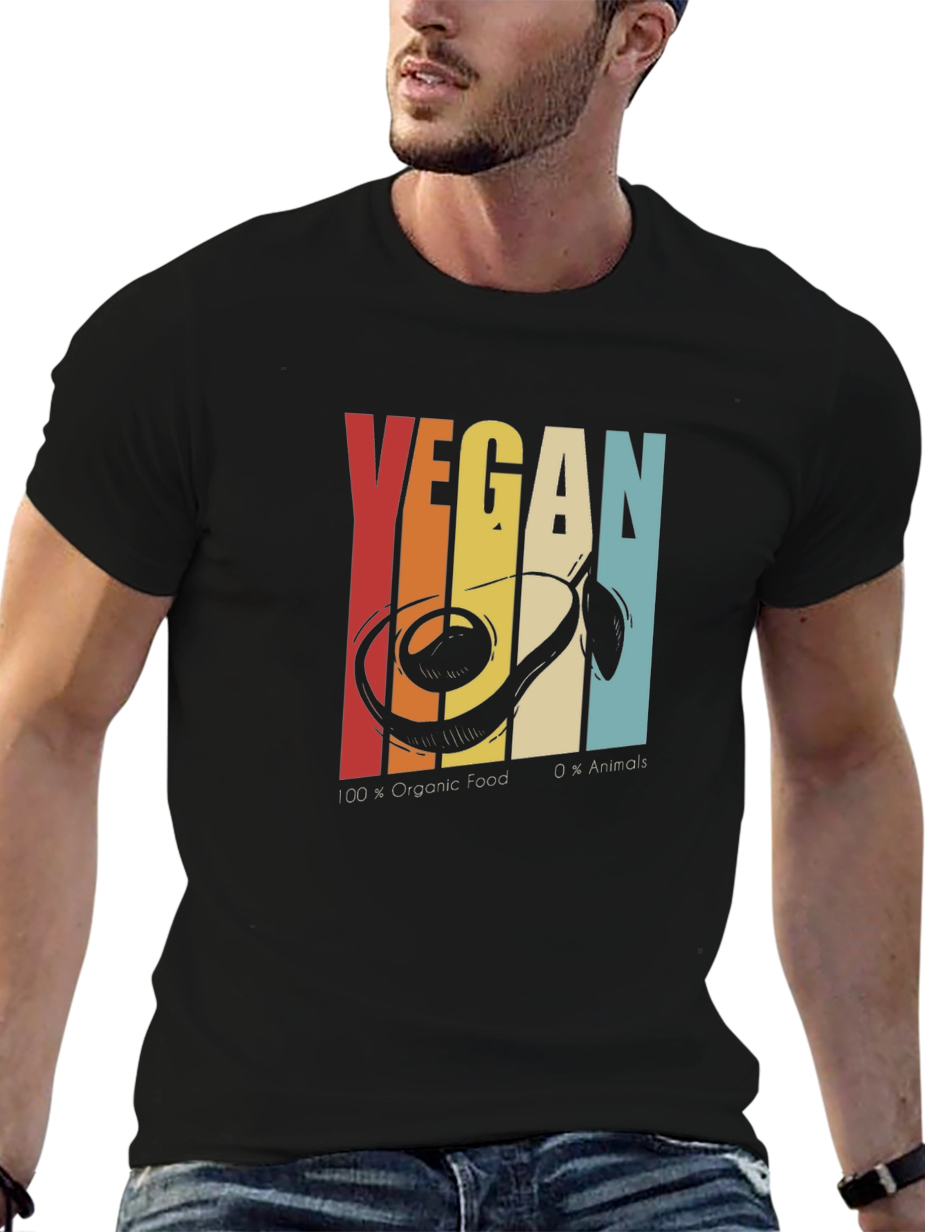 Vegan Avocado Graphic Tee - Organic Food Shirt