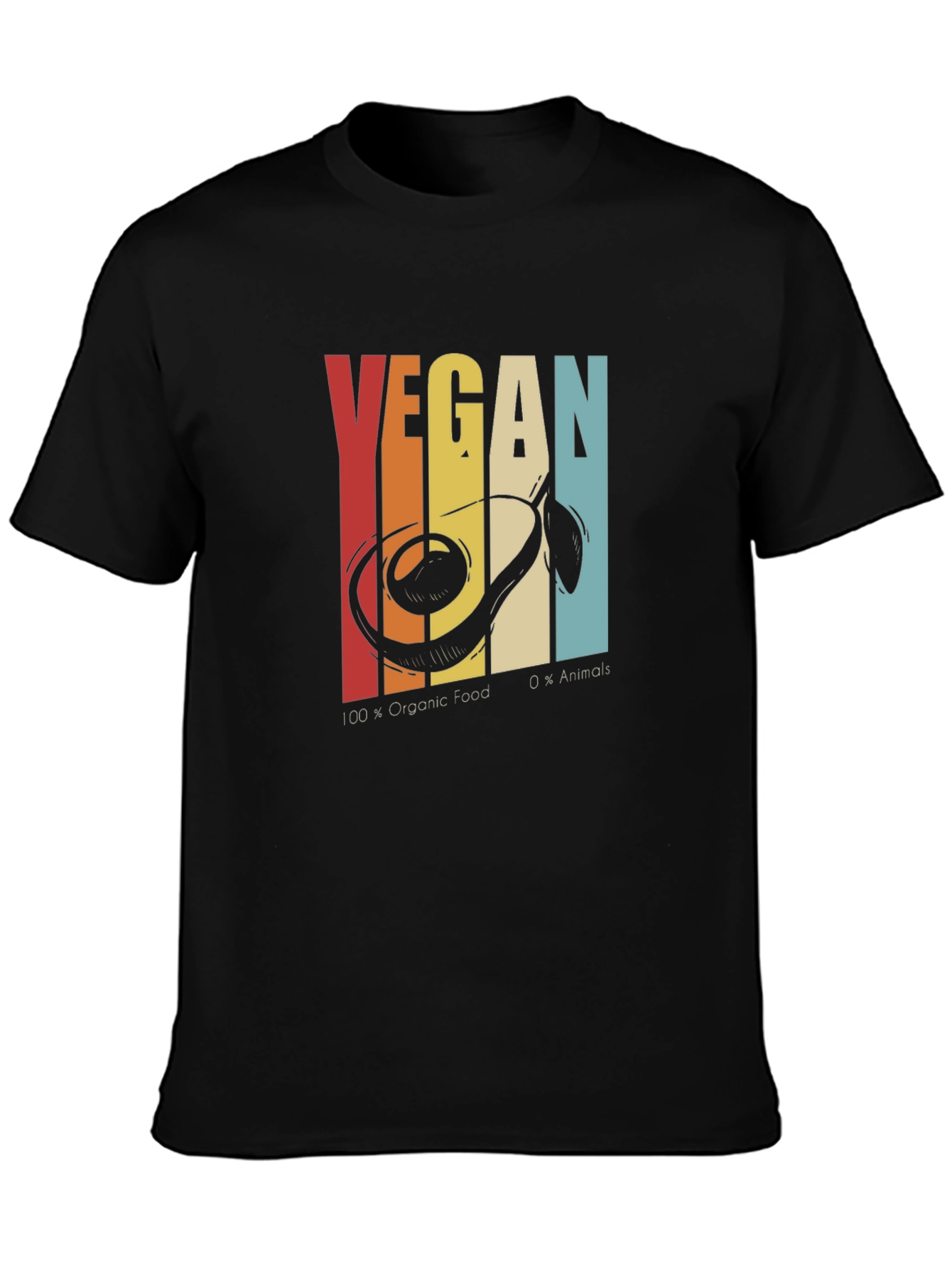 Vegan Avocado Graphic Tee - Organic Food Shirt