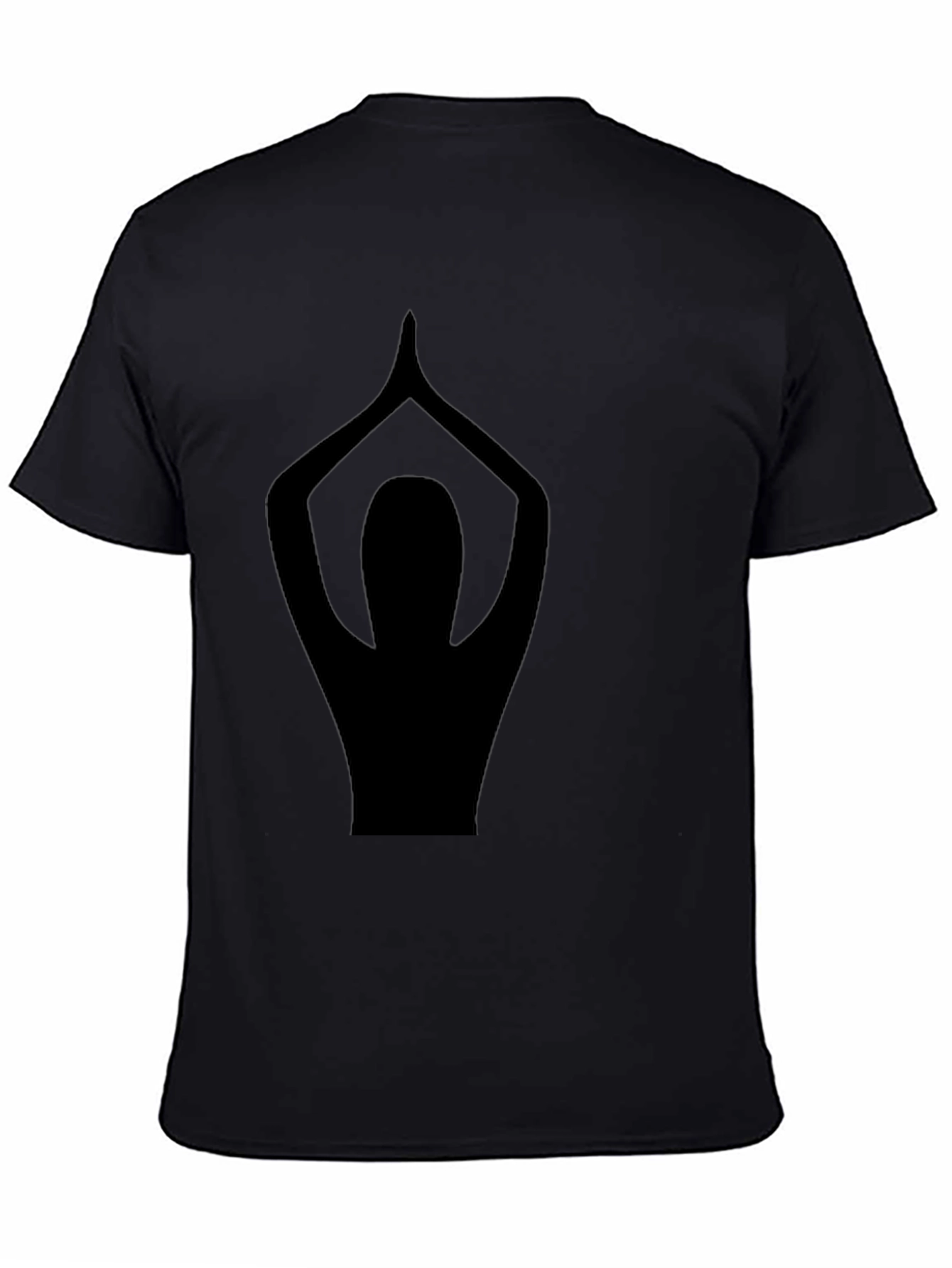 Yoga Pose Graphic Black T-Shirt