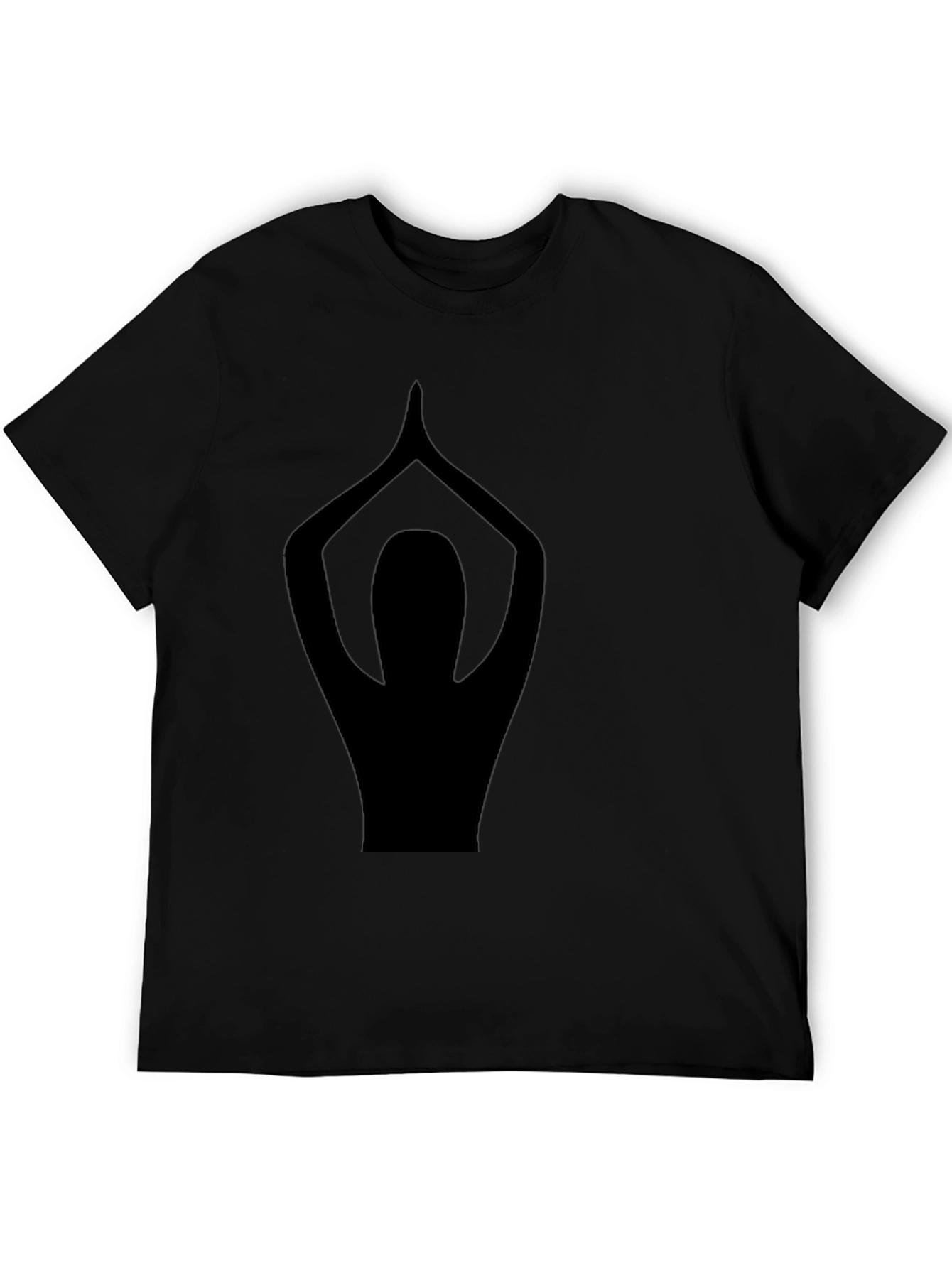 Yoga Pose Graphic Black T-Shirt