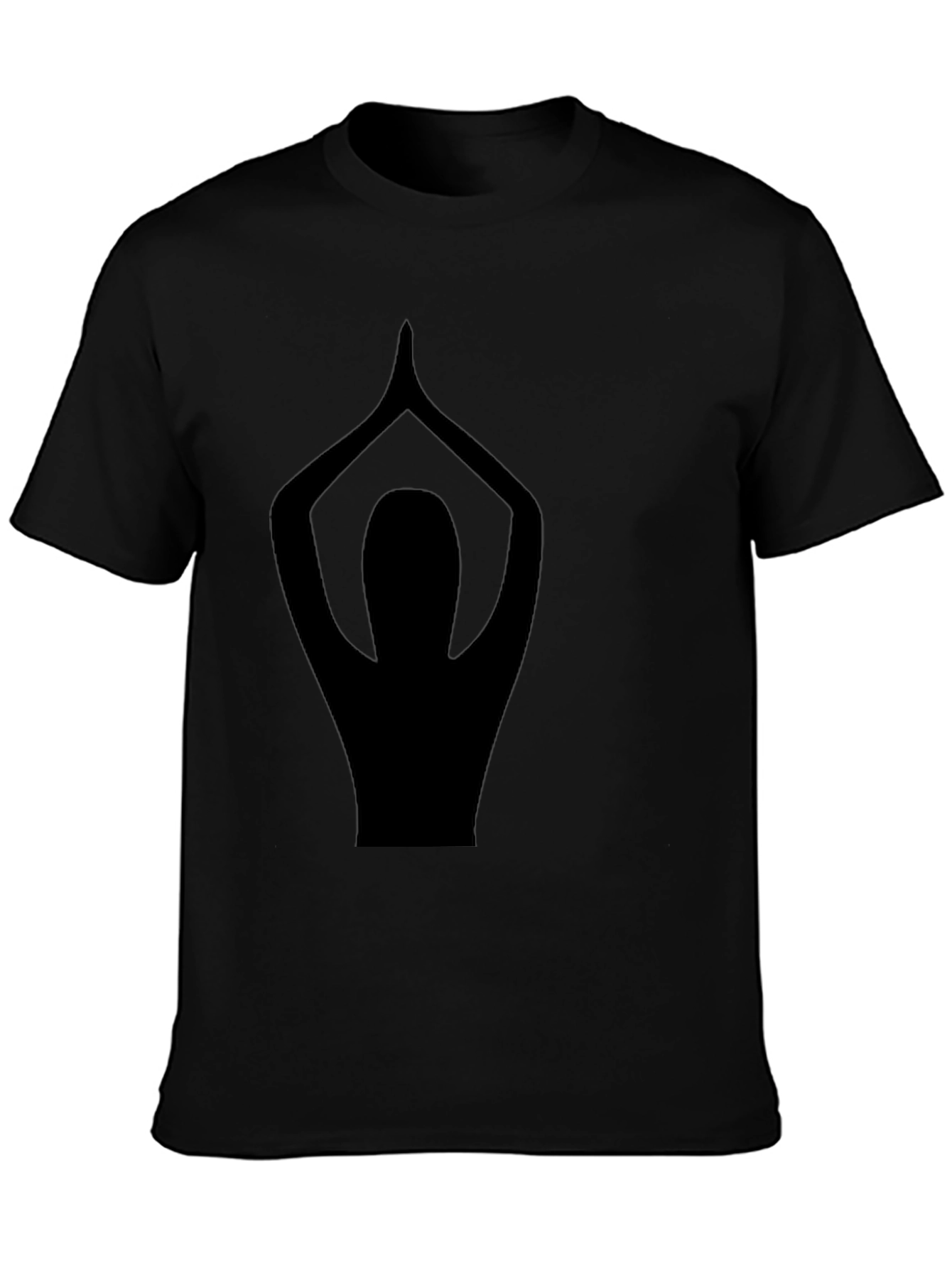 Yoga Pose Graphic Black T-Shirt