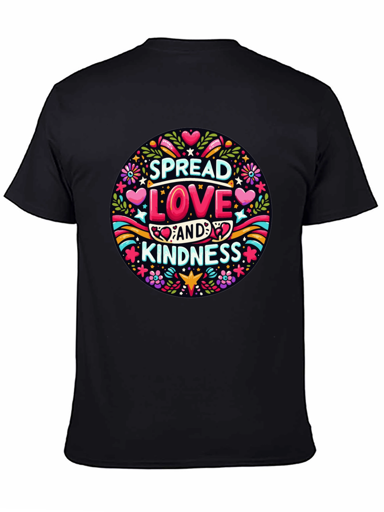 Spread Love & Kindness Graphic Tee - Black