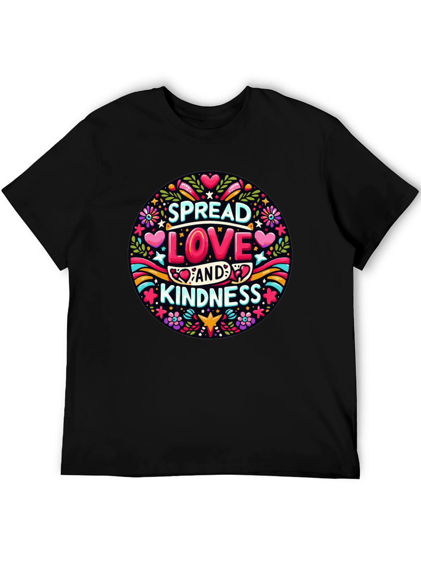 Spread Love & Kindness Graphic Tee - Black