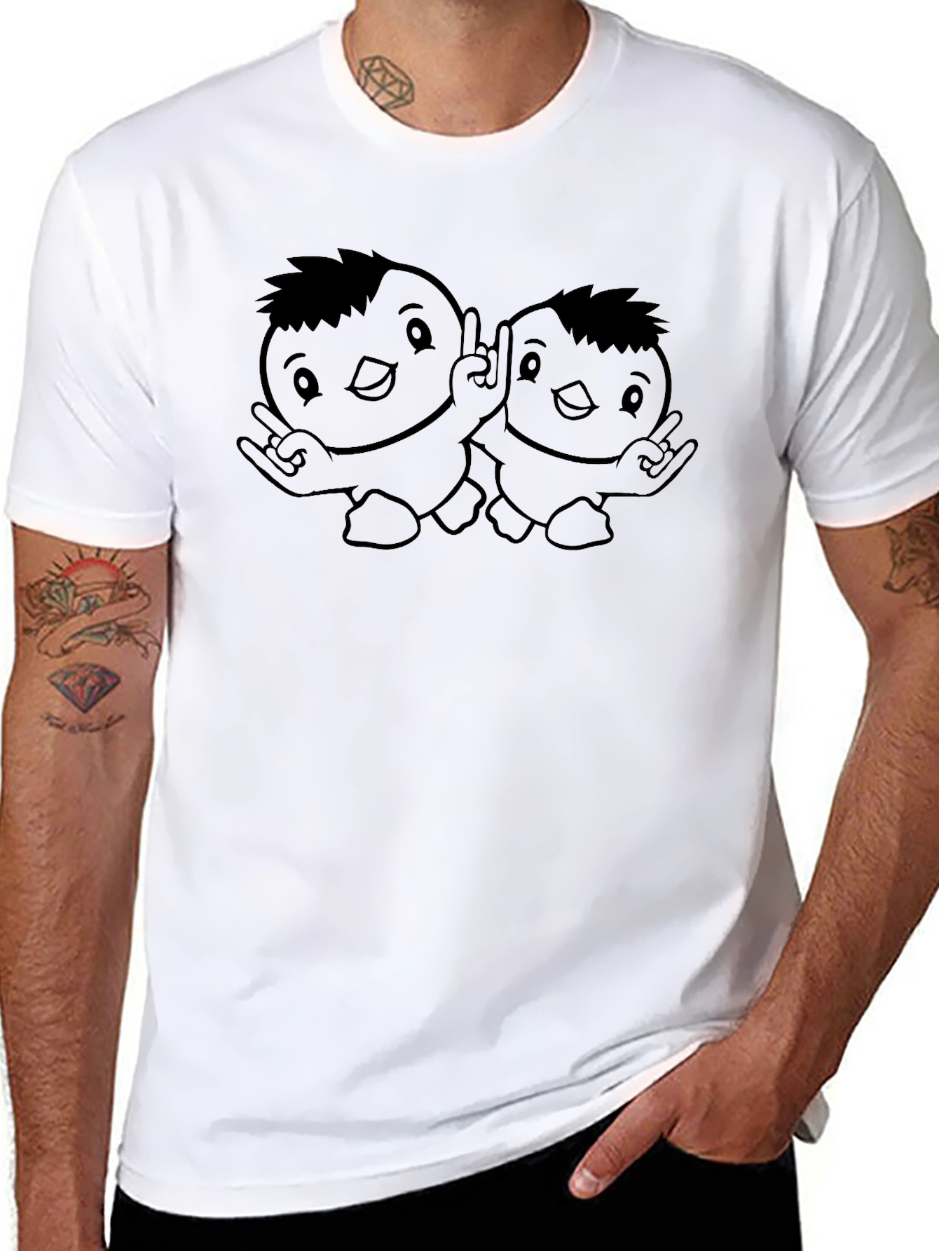 Rockin Chick Tee - Black Cotton T-Shirt
