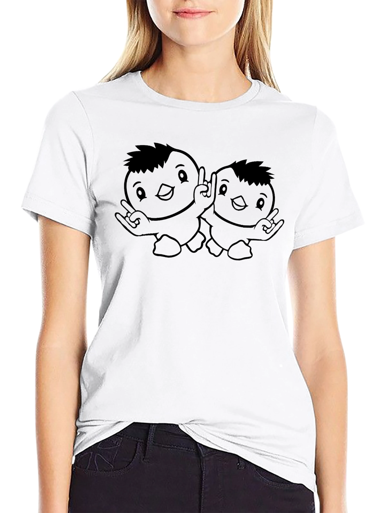 Rockin Chick Tee - Black Cotton T-Shirt