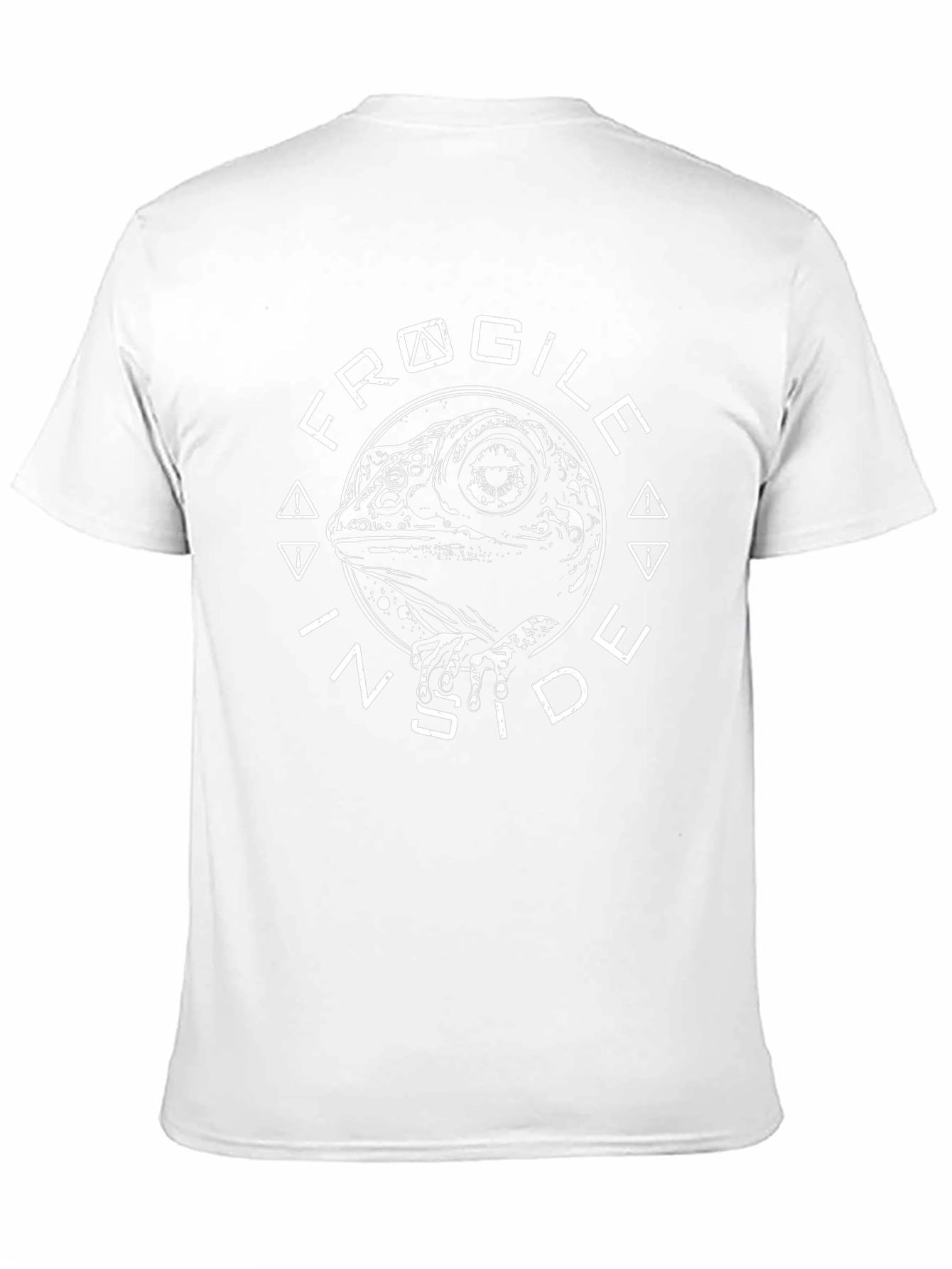 Fragile Inside Graphic Print Black T-Shirt