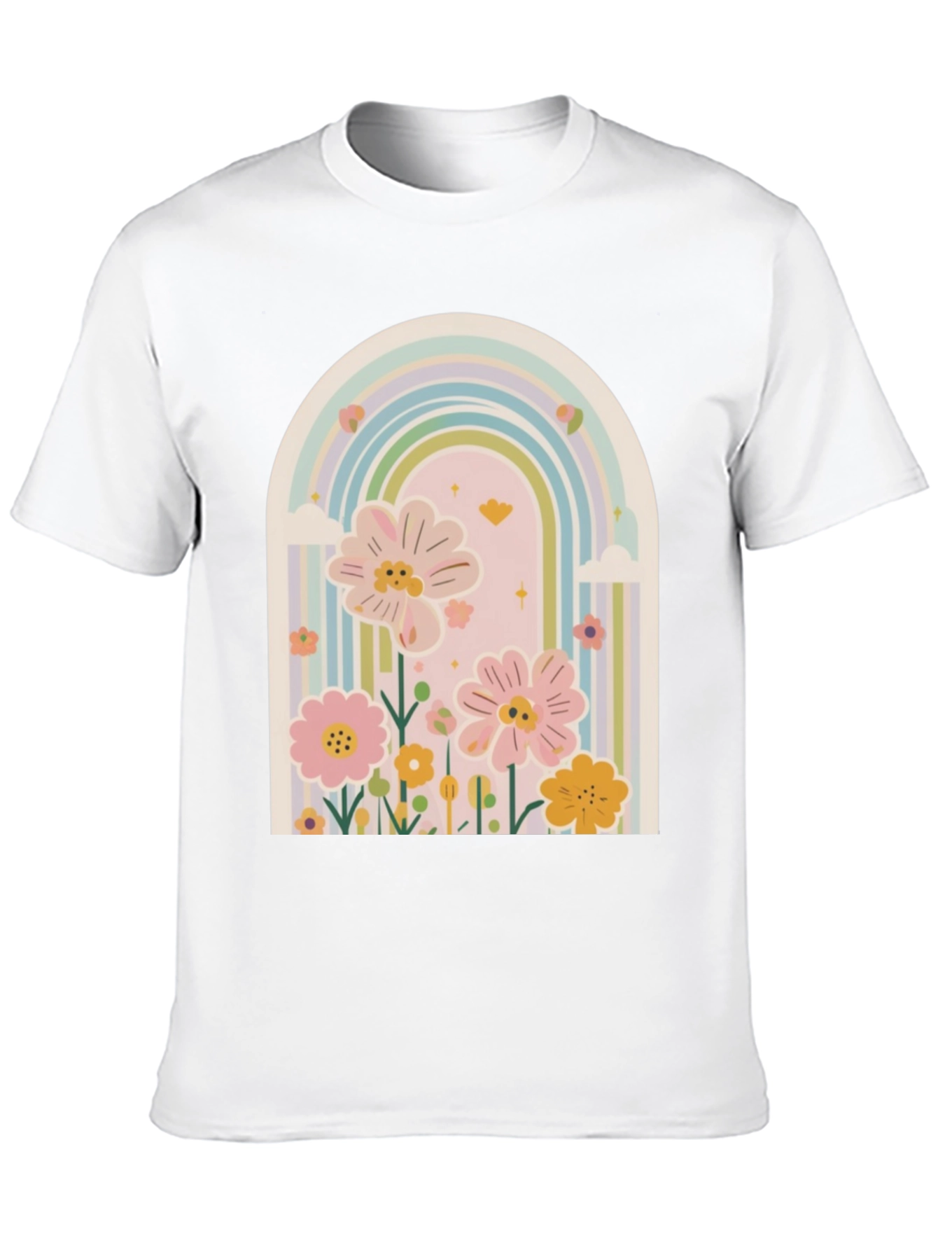 Rainbow Floral Graphic Tee
