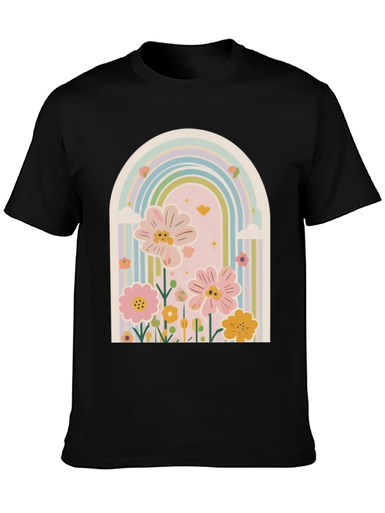 Rainbow Floral Graphic Tee