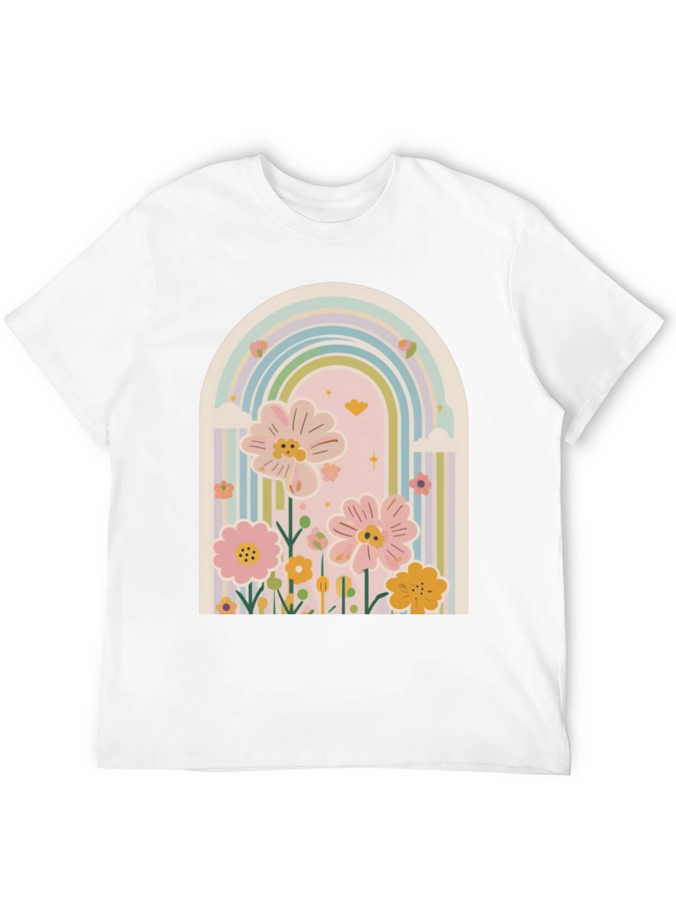 Rainbow Floral Graphic Tee