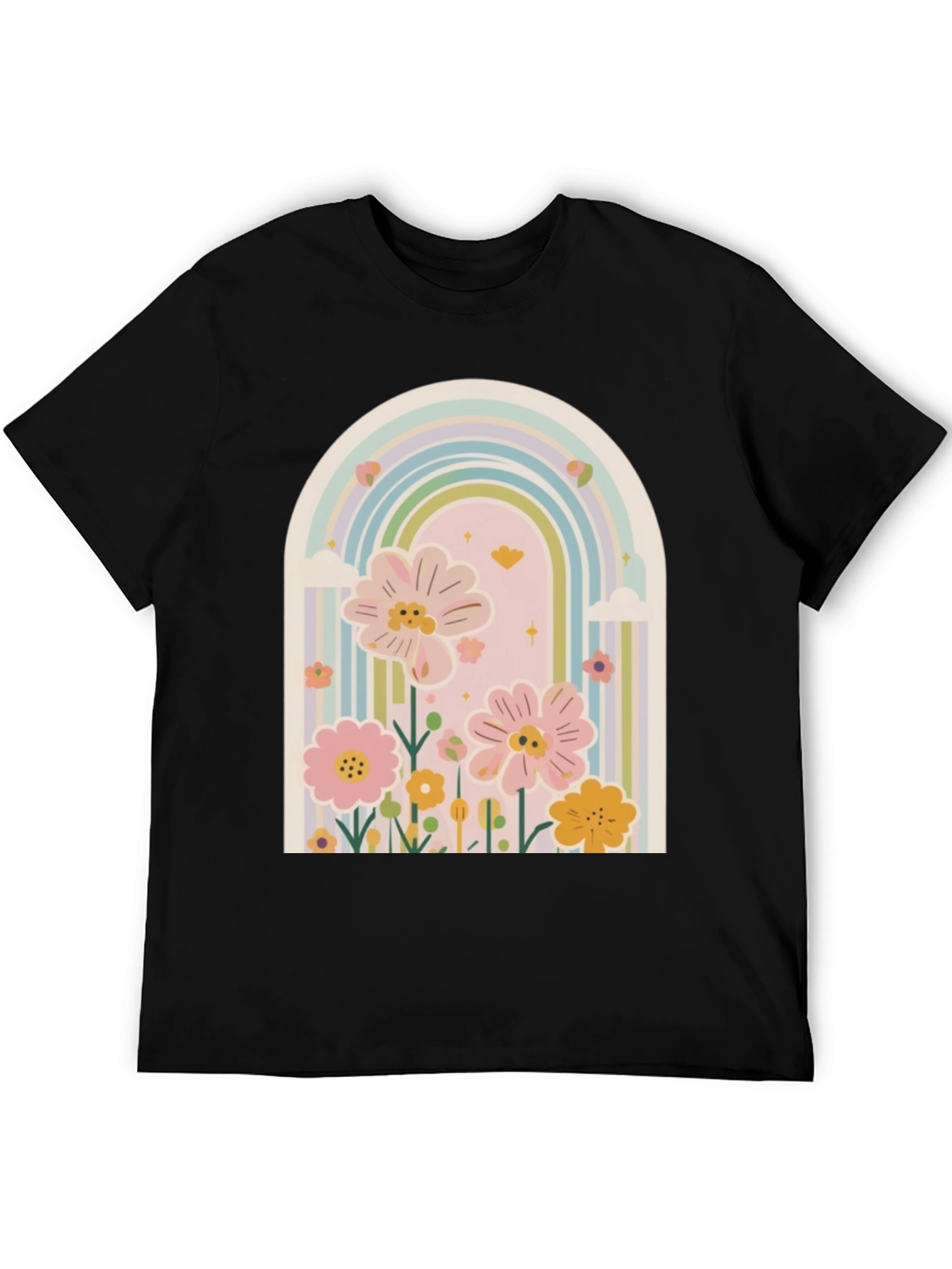 Rainbow Floral Graphic Tee