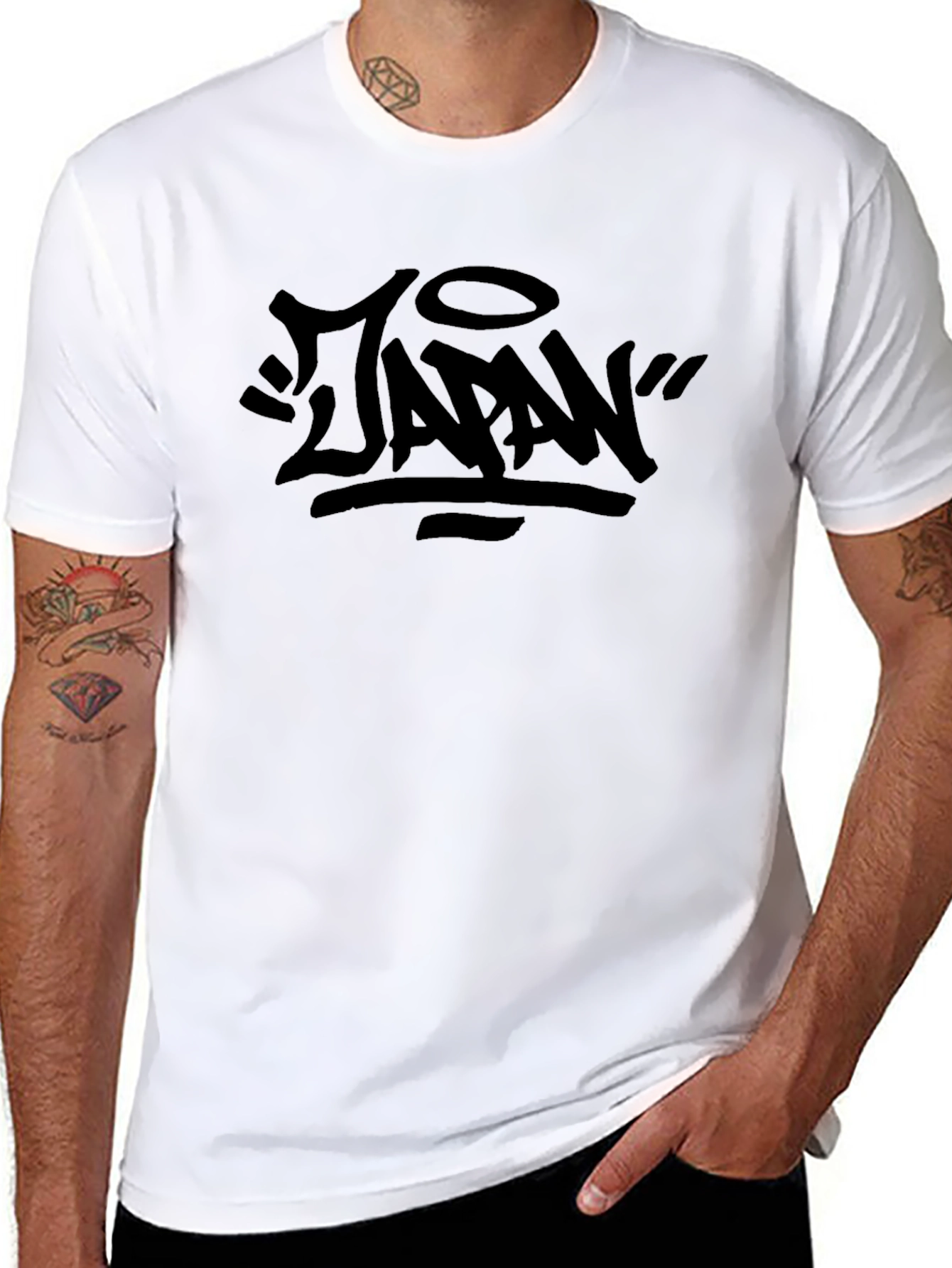 Black Japan Graphic Tee - Casual Streetwear