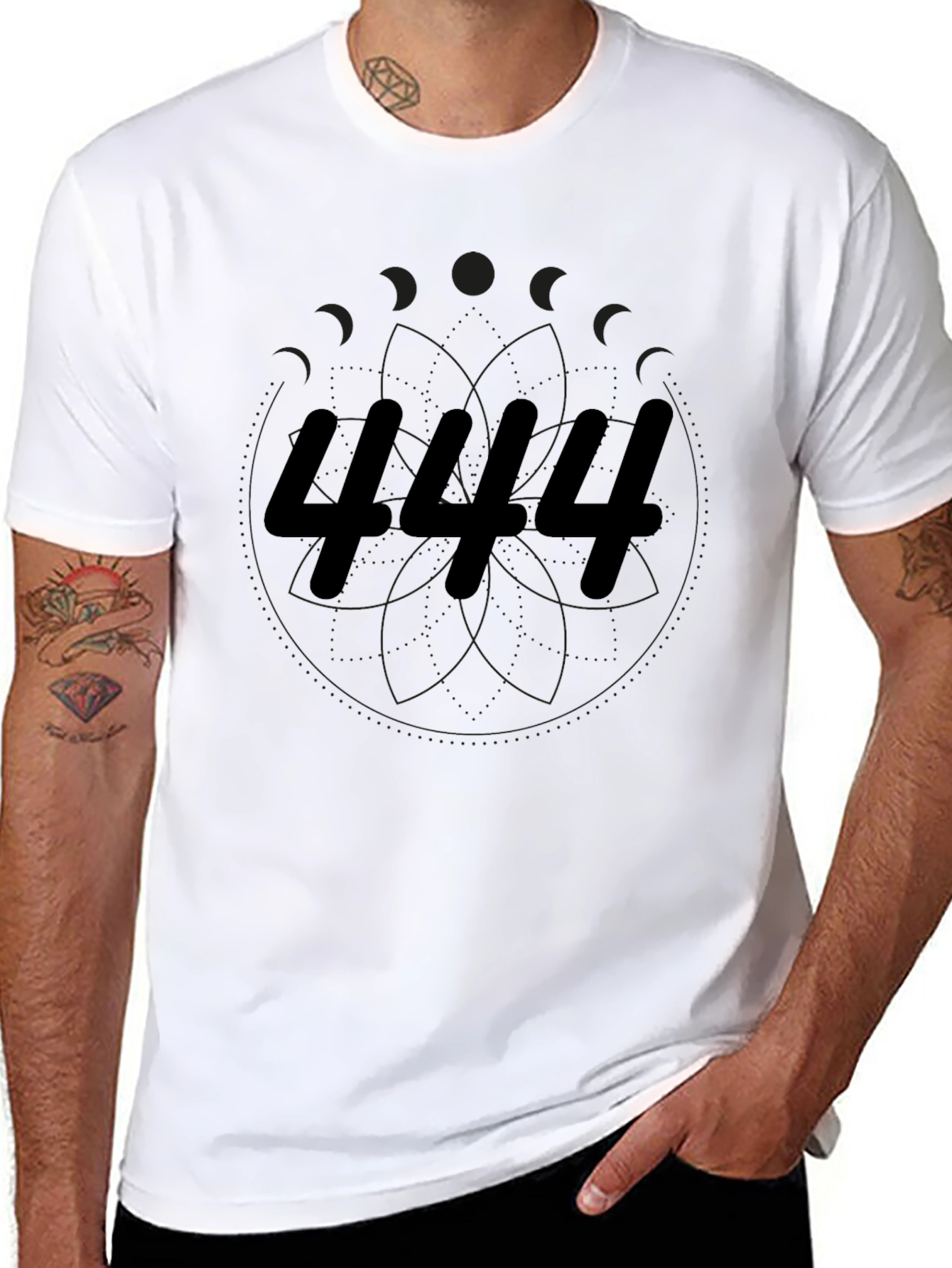 444 Graphic Tee - Unisex Black T-Shirt