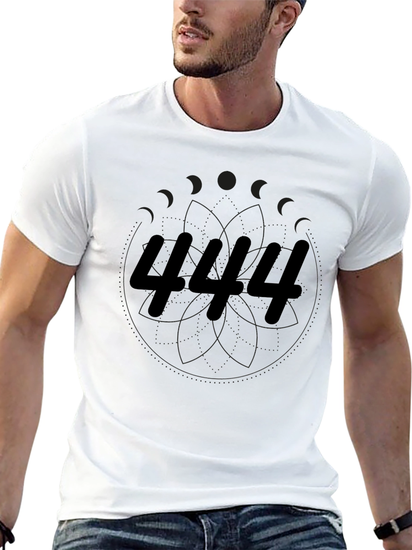 444 Graphic Tee - Unisex Black T-Shirt