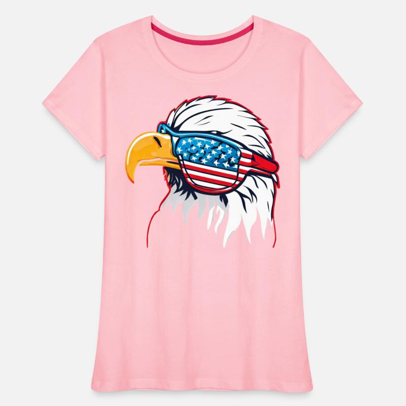 Bald Eagle Wearing USA Sunglasses