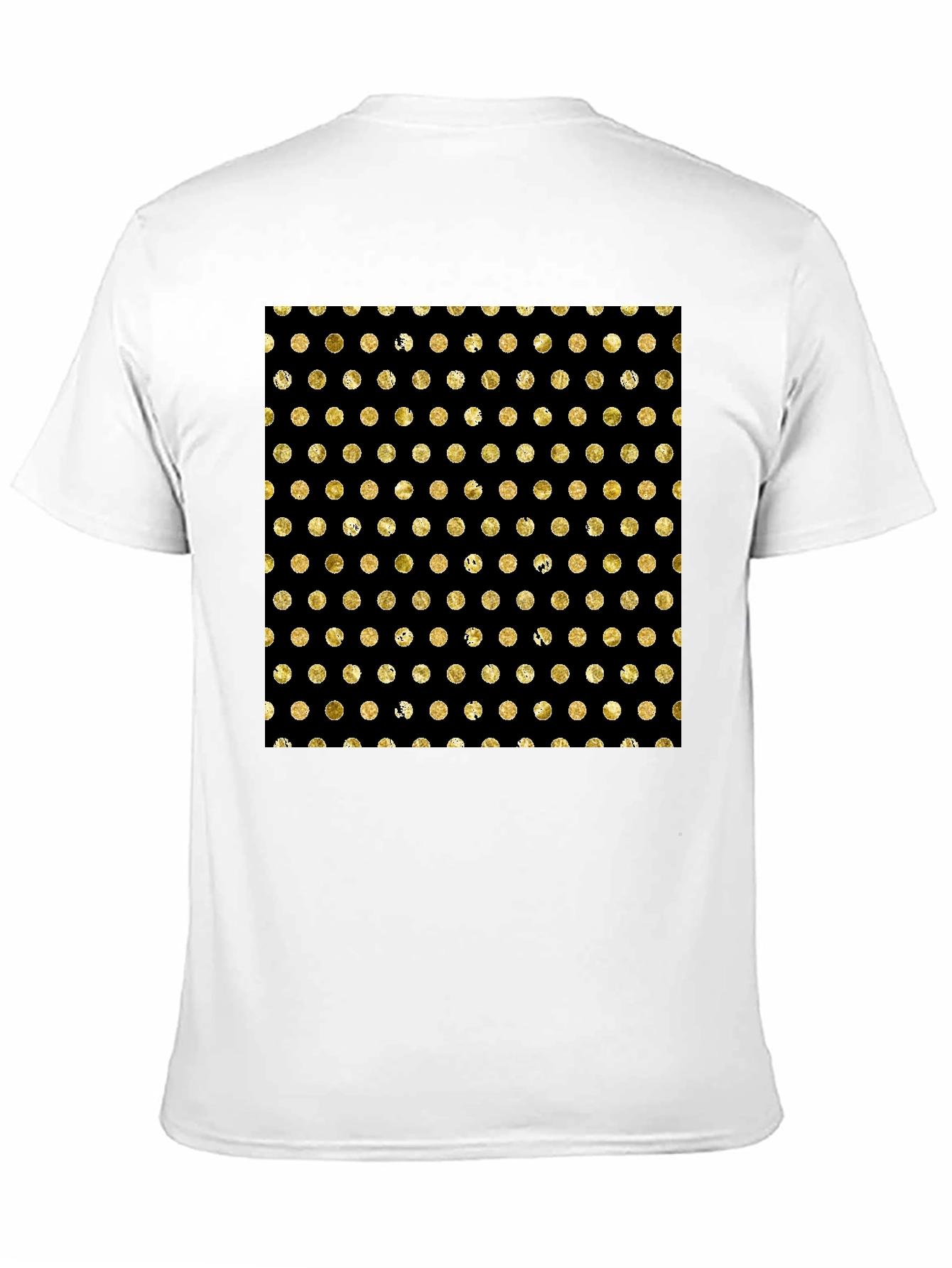 Polka Dot Pattern Tee - Black & Gold Design