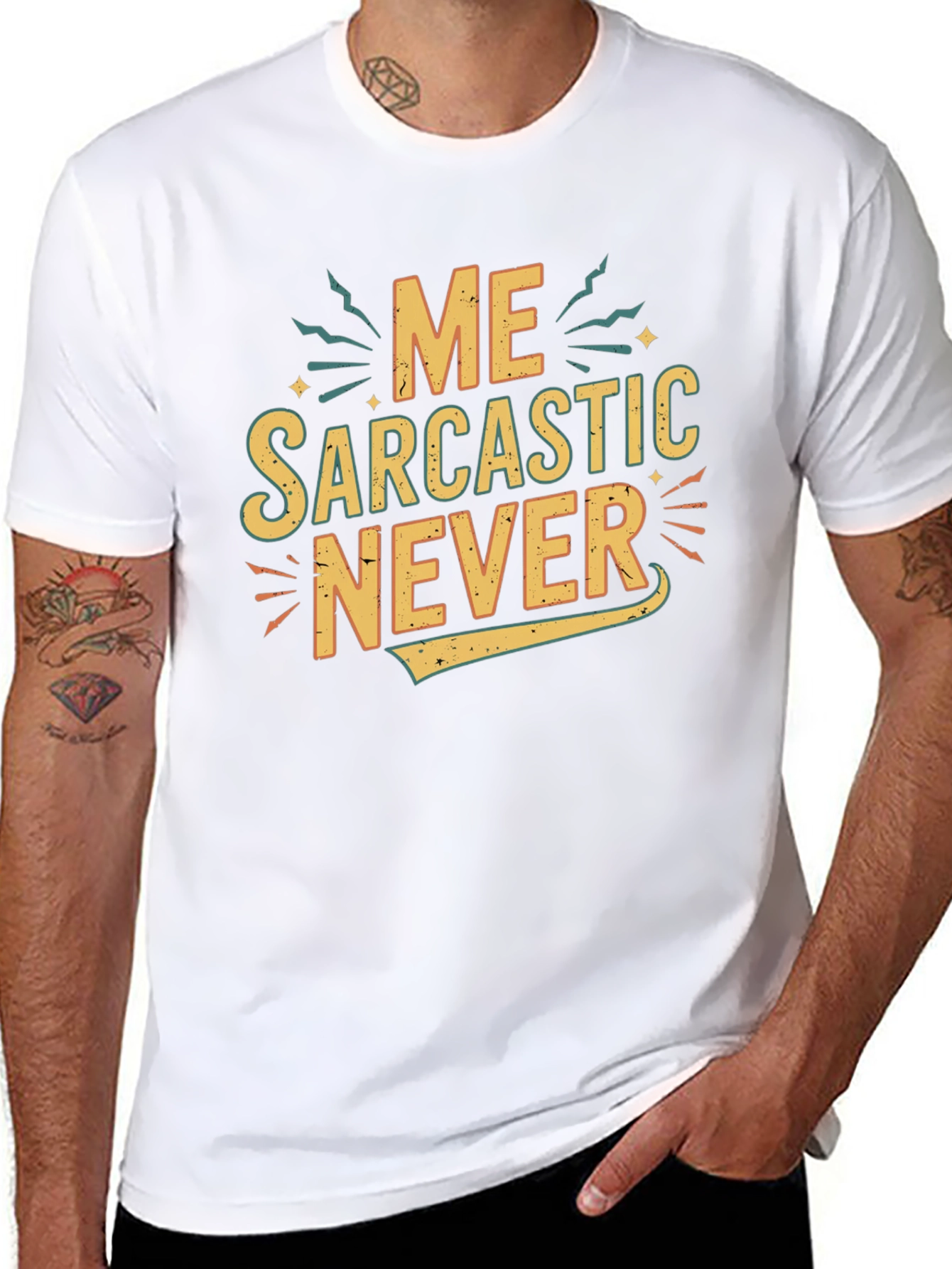 Sarcastic Graphic Tee - Black