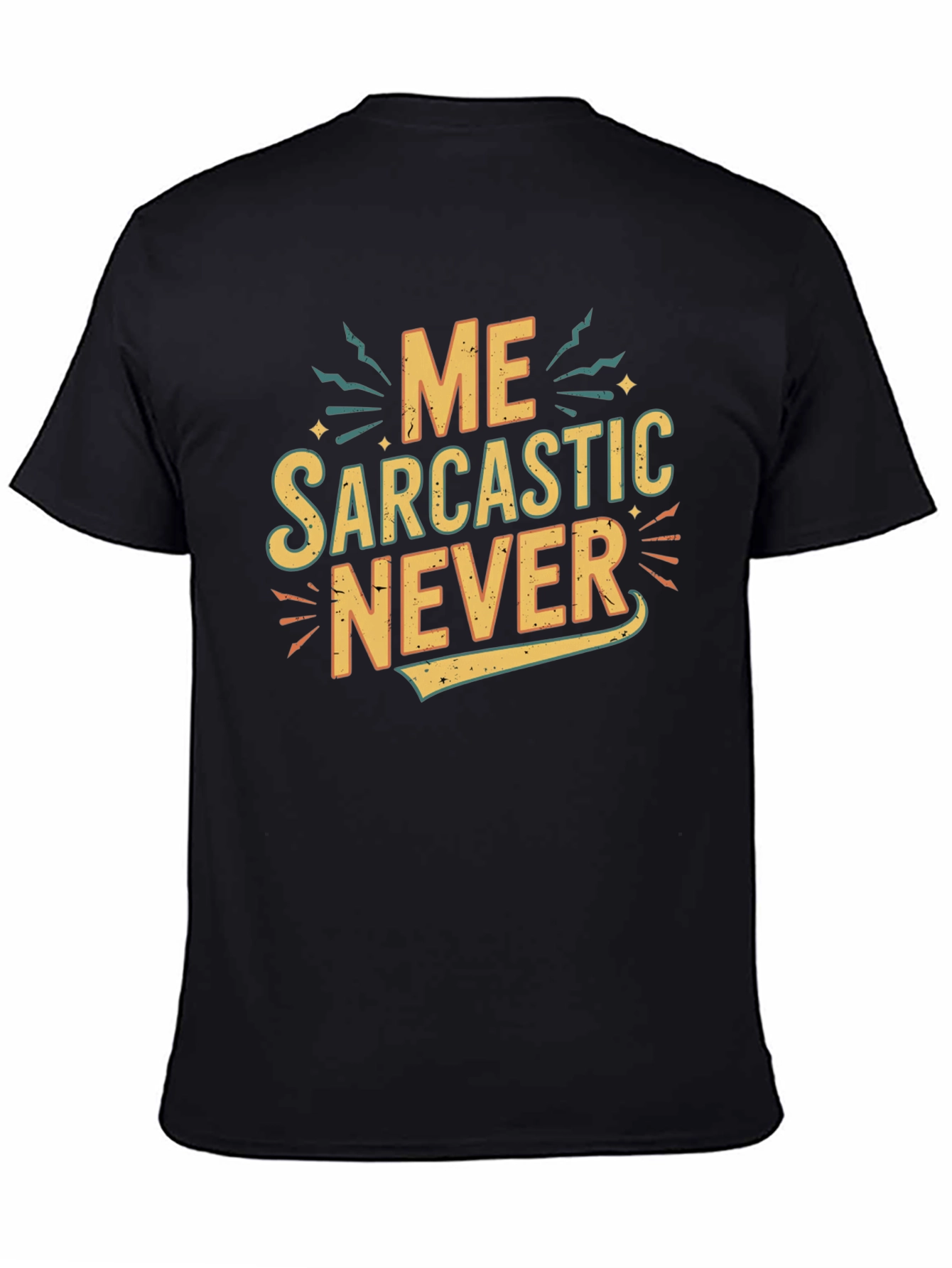 Sarcastic Graphic Tee - Black